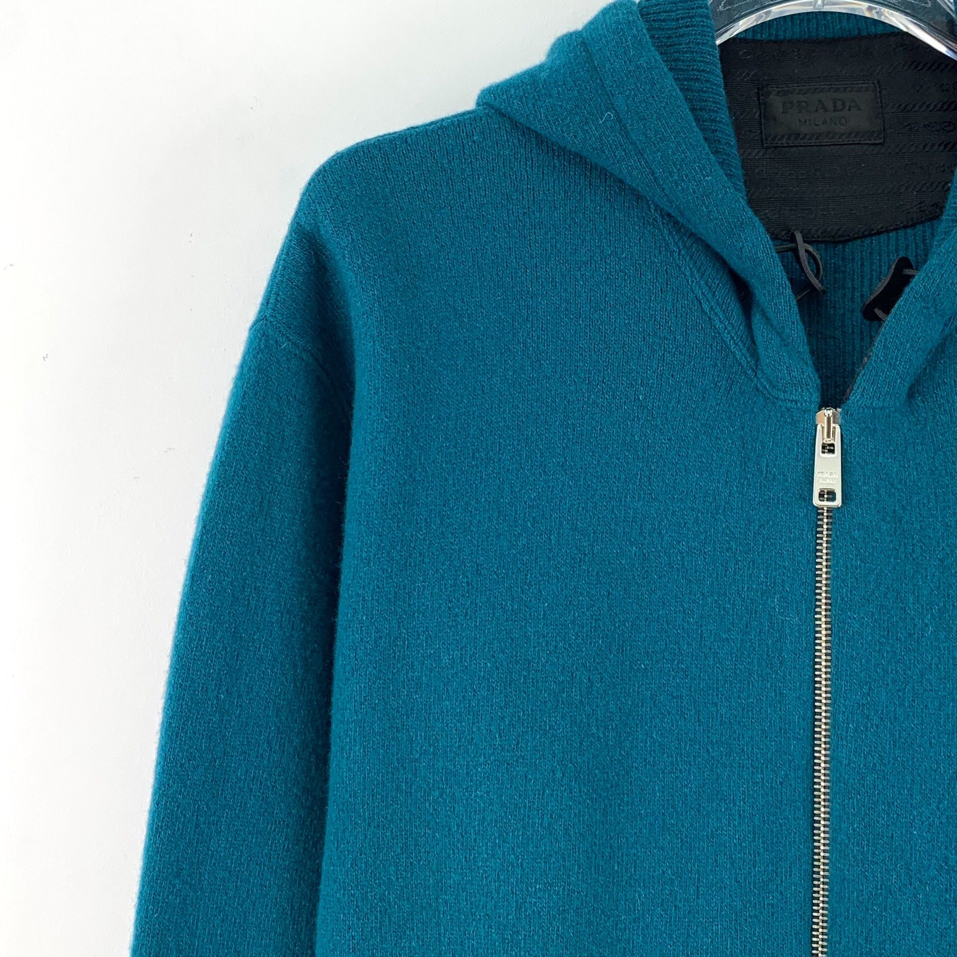 Prada Prada Wool Blue Hoodie L Men Size US L / EU 52-54 / 3 - 3 Thumbnail