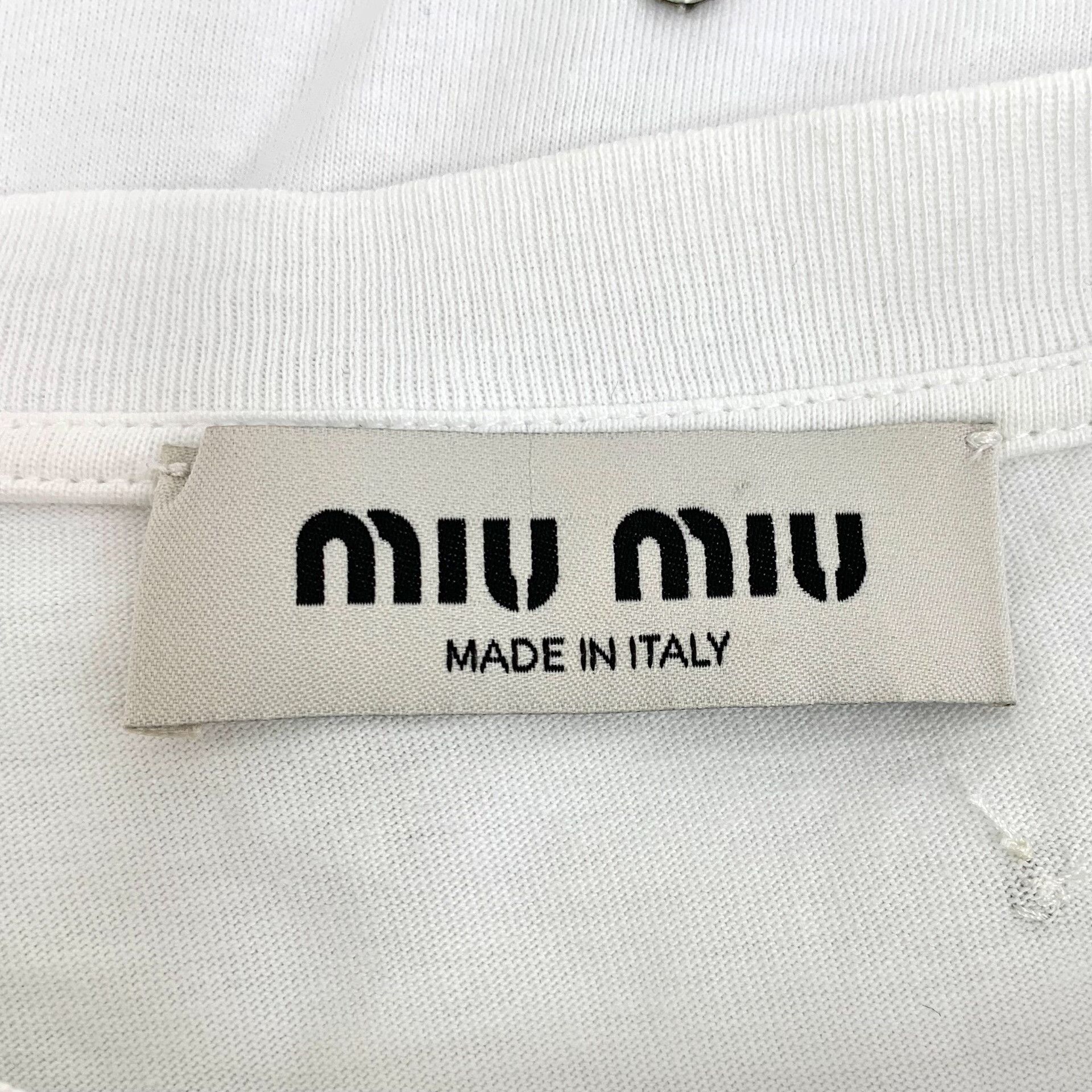 Miu Miu Miu Miu Retro White T-Shirt S Women Size S / US 4 / IT 40 - 5 Thumbnail