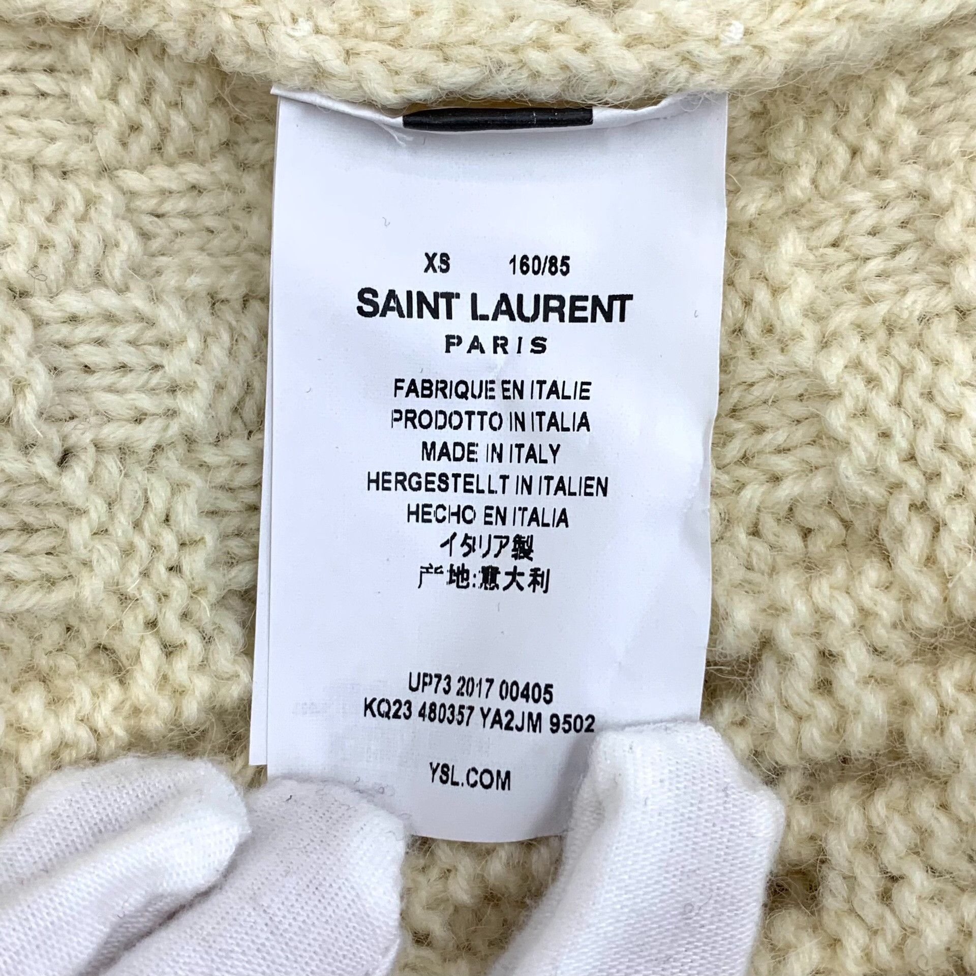 Saint Laurent Paris Saint Laurent Paris White Sweater XS Women Size XS / US 0-2 / IT 36-38 - 7 Thumbnail