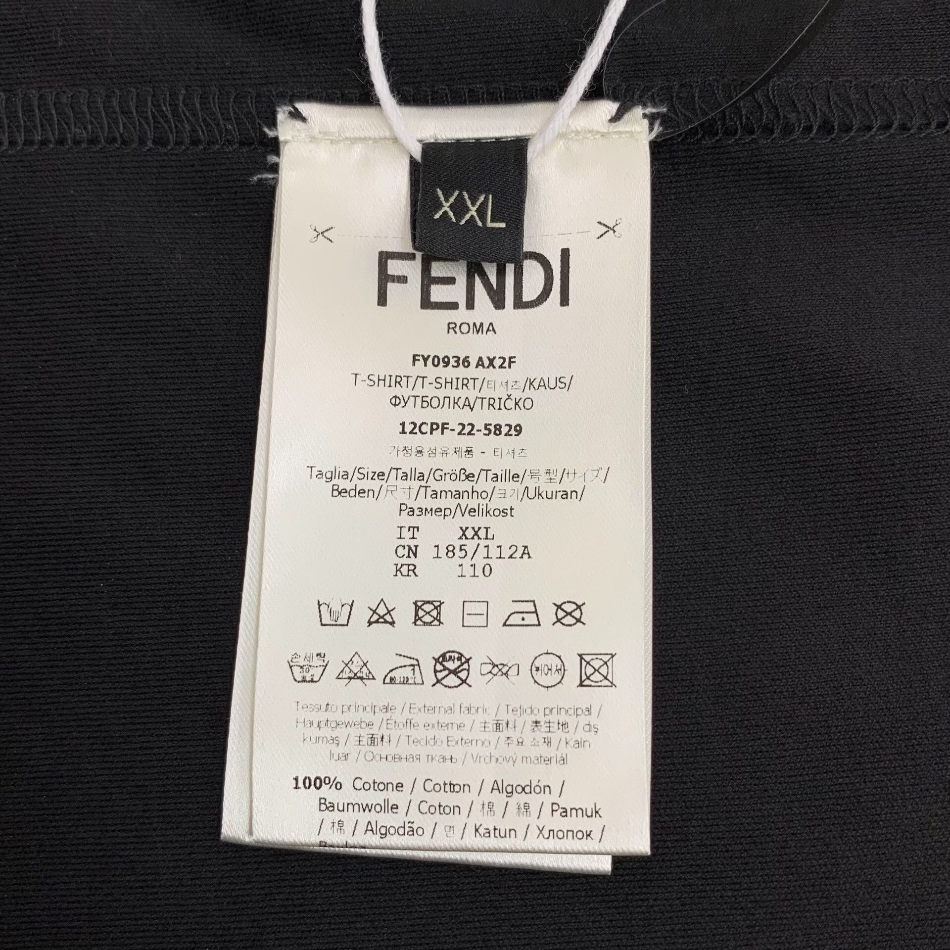 Fendi Fendi Retro Black T-Shirt XXL Men Size US XXL / EU 58 / 5 - 7 Thumbnail
