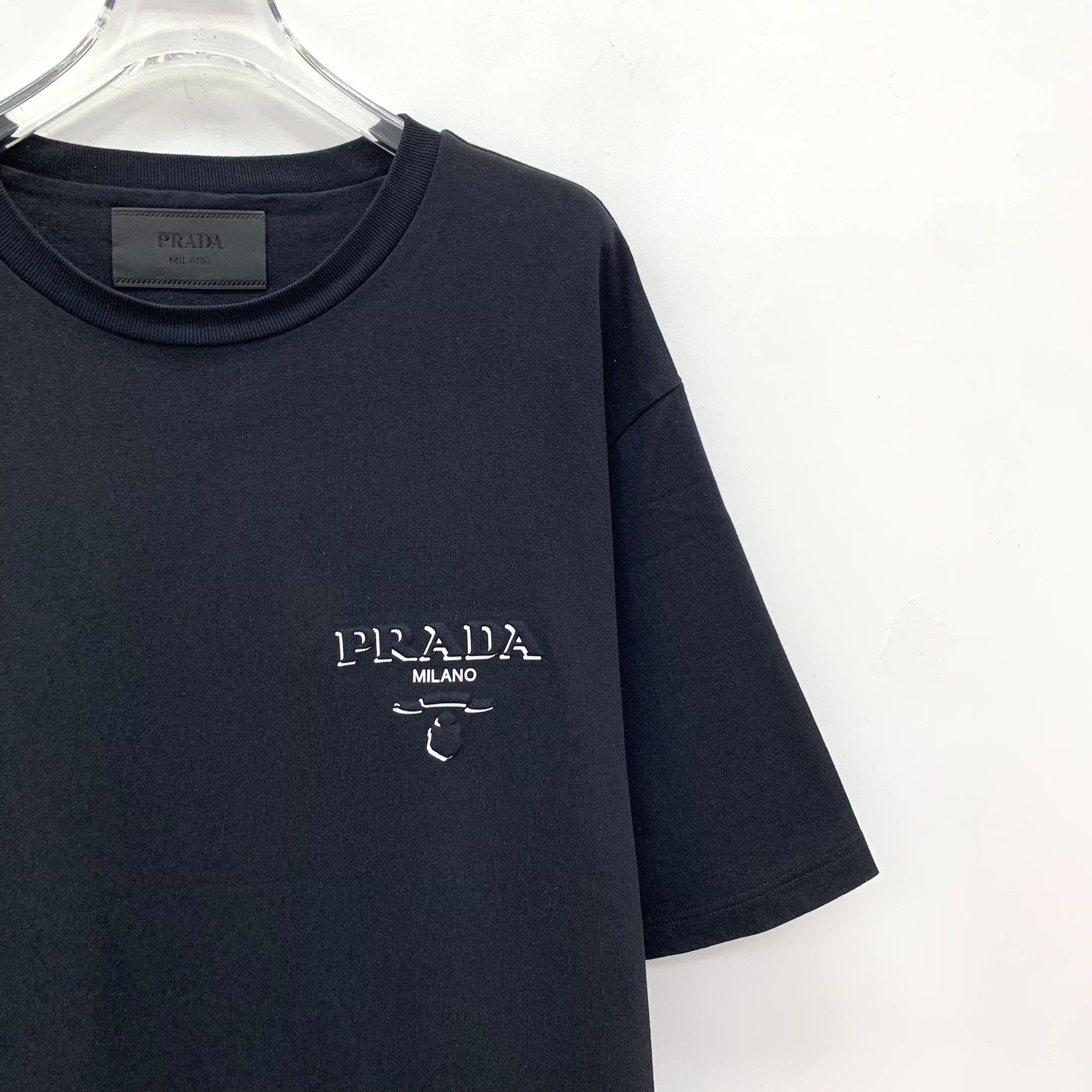Prada Prada Retro Black T-Shirt L Women Size L / US 10 / IT 46 - 3 Thumbnail