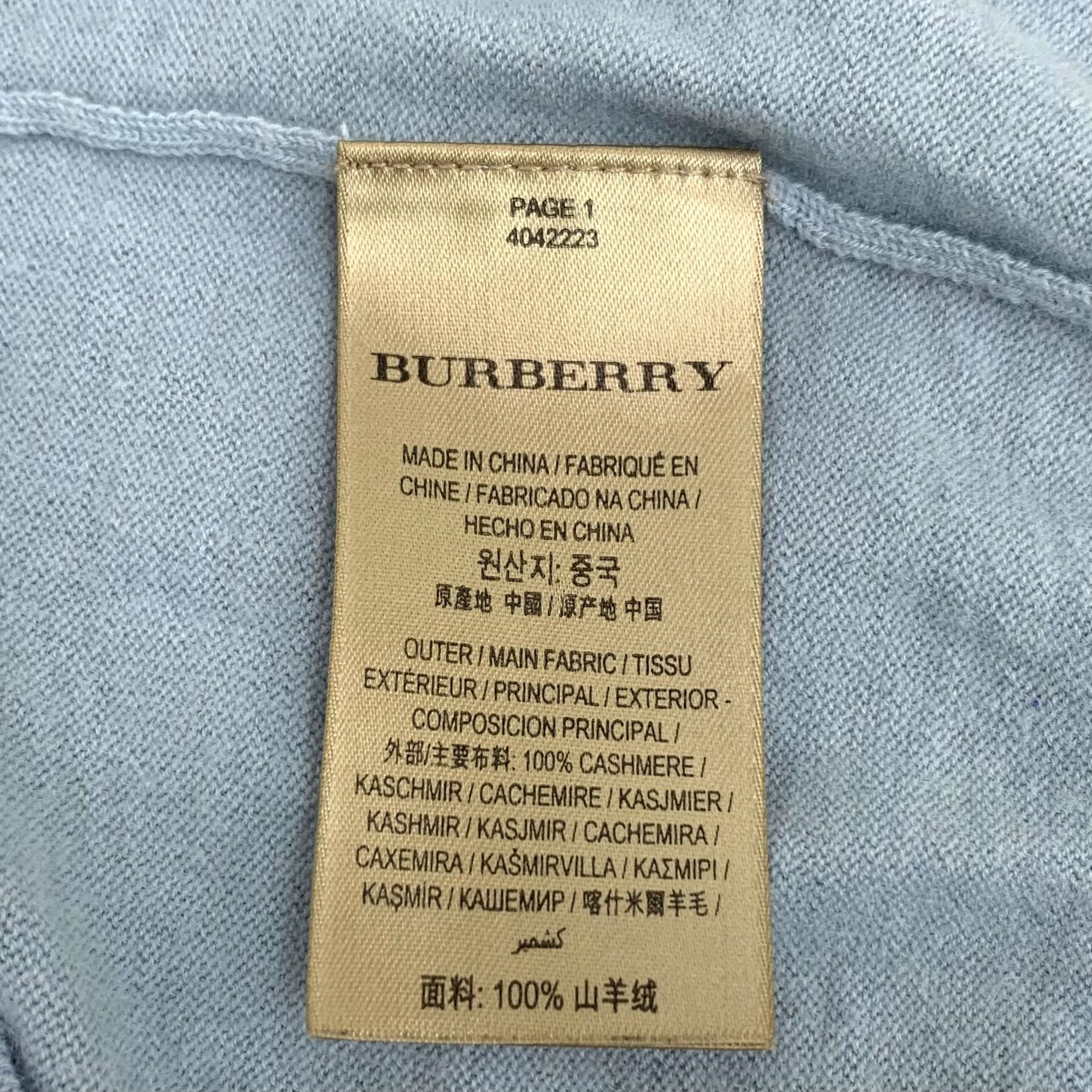 Burberry Burberry Knit Blue Sweater S Women Size S / US 4 / IT 40 - 6 Thumbnail