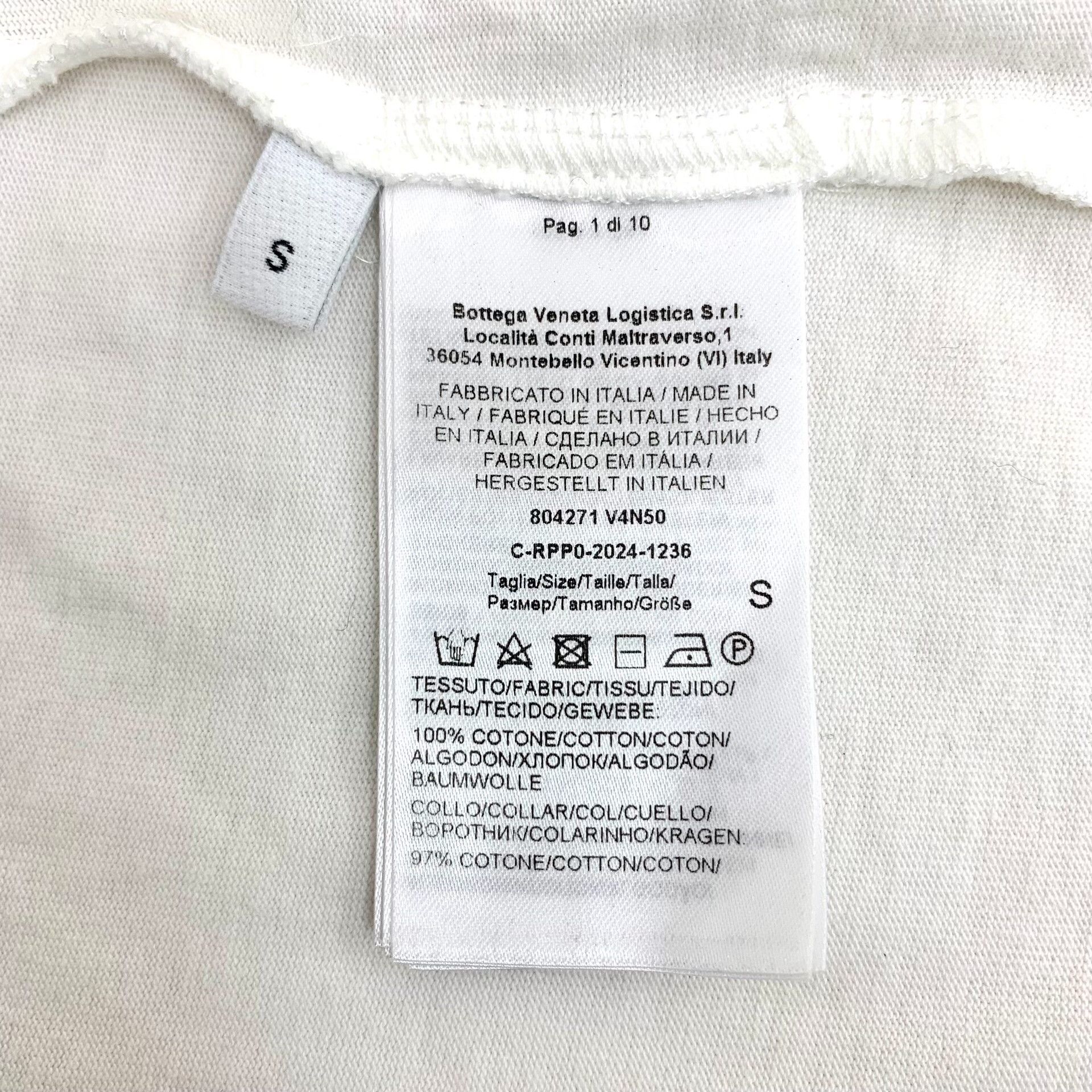 Bottega Veneta Bottega Veneta White T-Shirt S Women Size S / US 4 / IT 40 - 7 Thumbnail