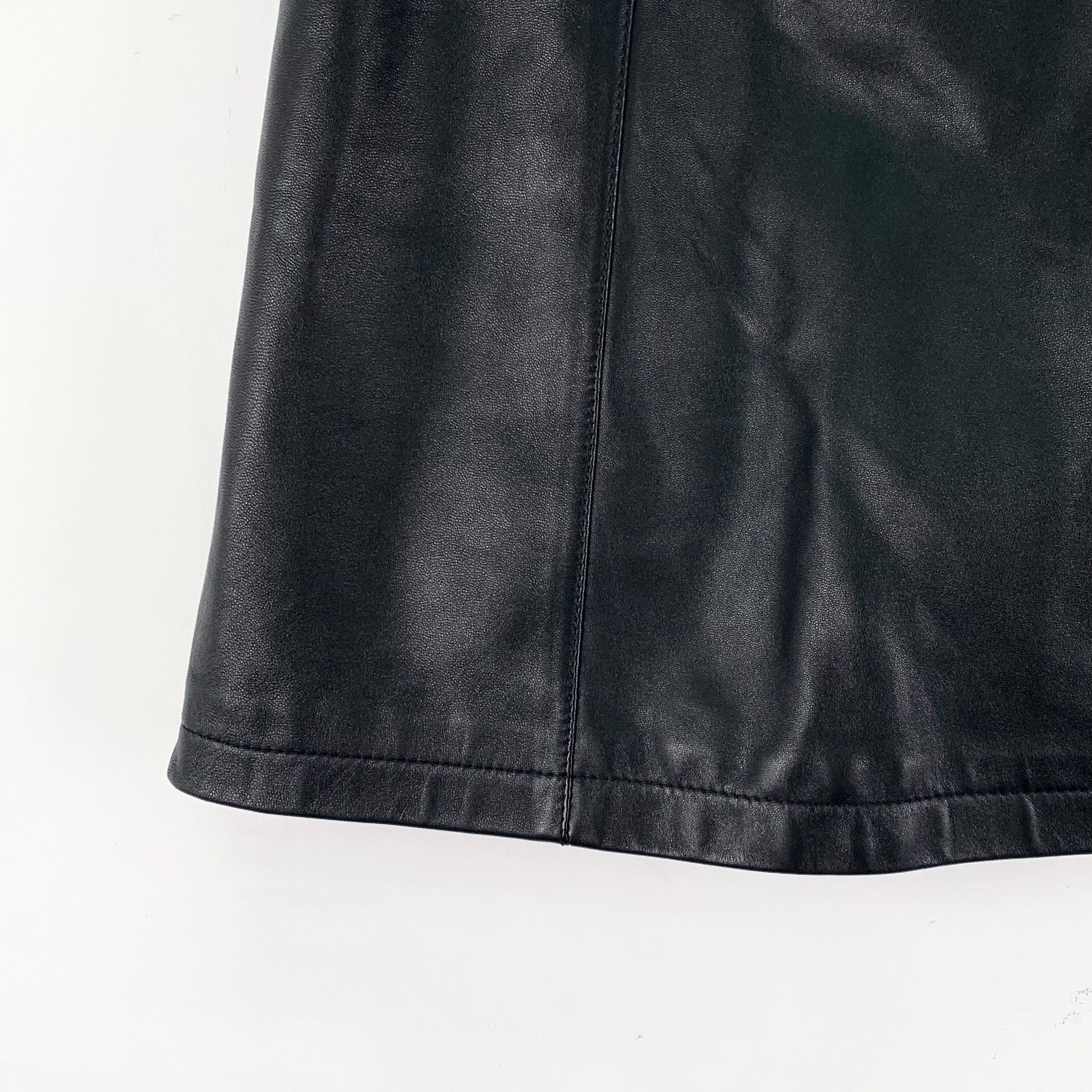 Celine Celine Leather Black Skirt 40 Women Size 40" / US 18 - 4 Thumbnail