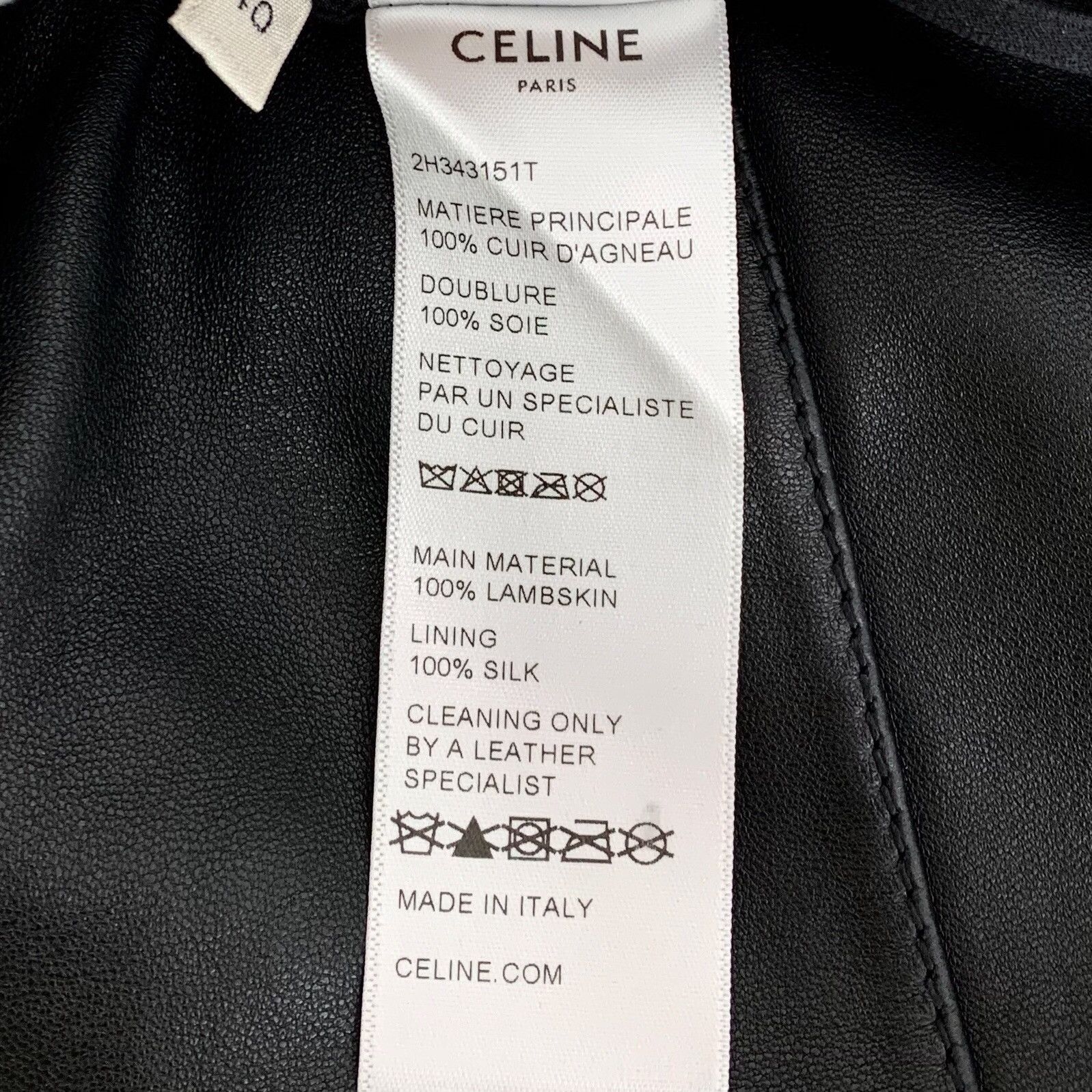 Celine Celine Leather Black Skirt 40 Women Size 40" / US 18 - 8 Thumbnail