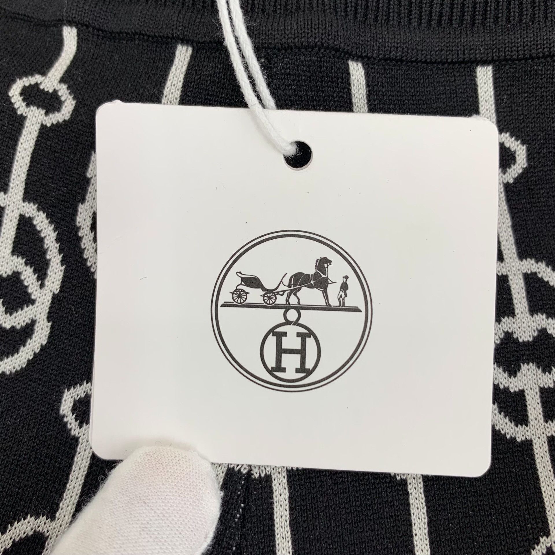Hermes Hermes Knit Black Pants S Women Size 26" / US 2 / IT 38 - 7 Thumbnail