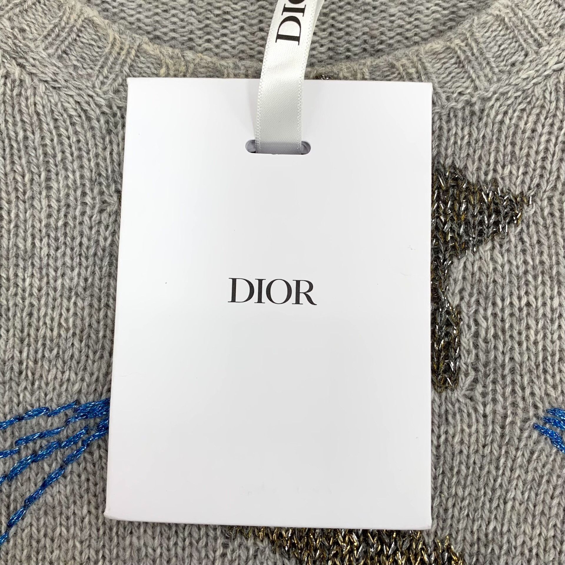 Dior Dior Knit Graphic Gray Sweater M Women Size M / US 6-8 / IT 42-44 - 6 Thumbnail