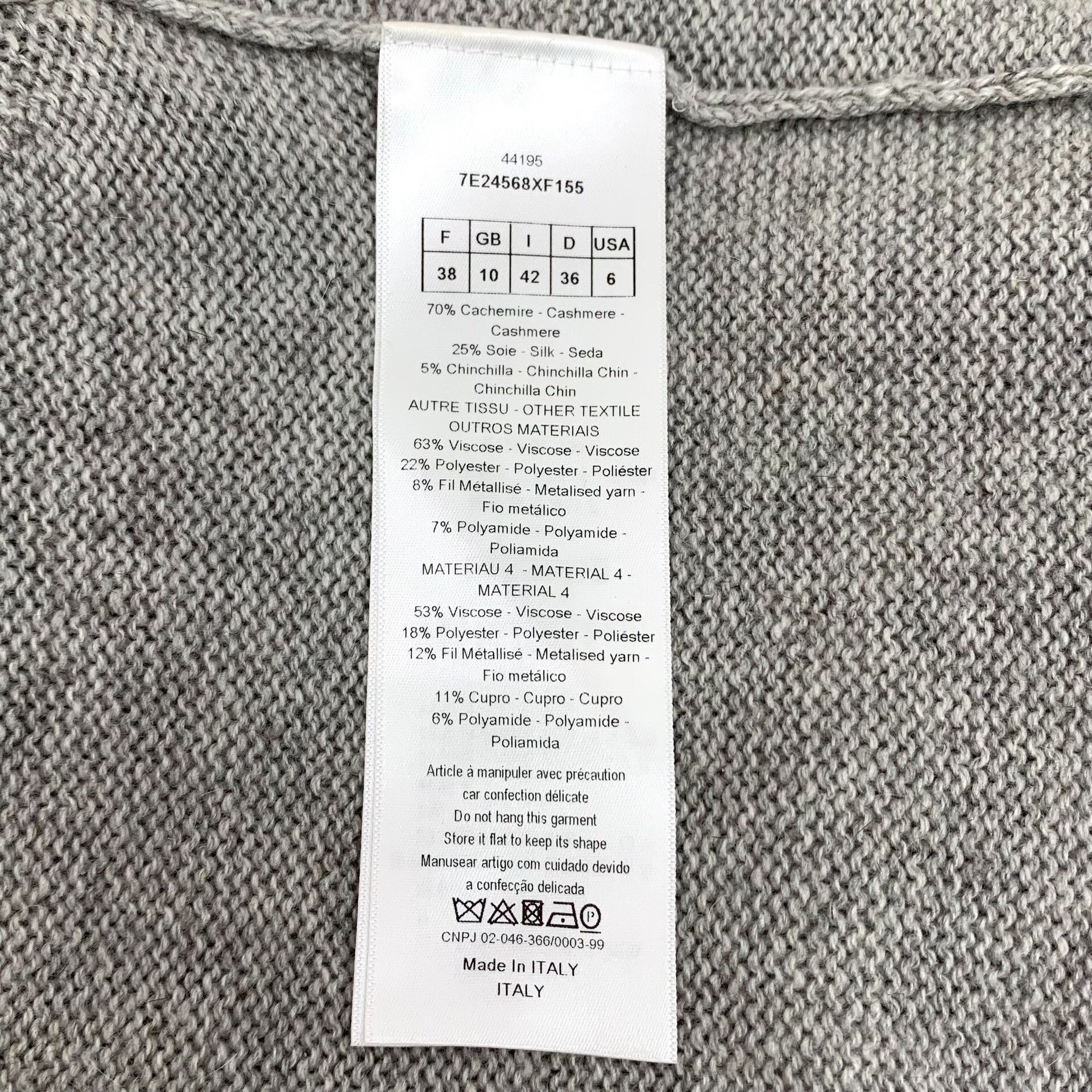 Dior Dior Knit Graphic Gray Sweater M Women Size M / US 6-8 / IT 42-44 - 7 Thumbnail