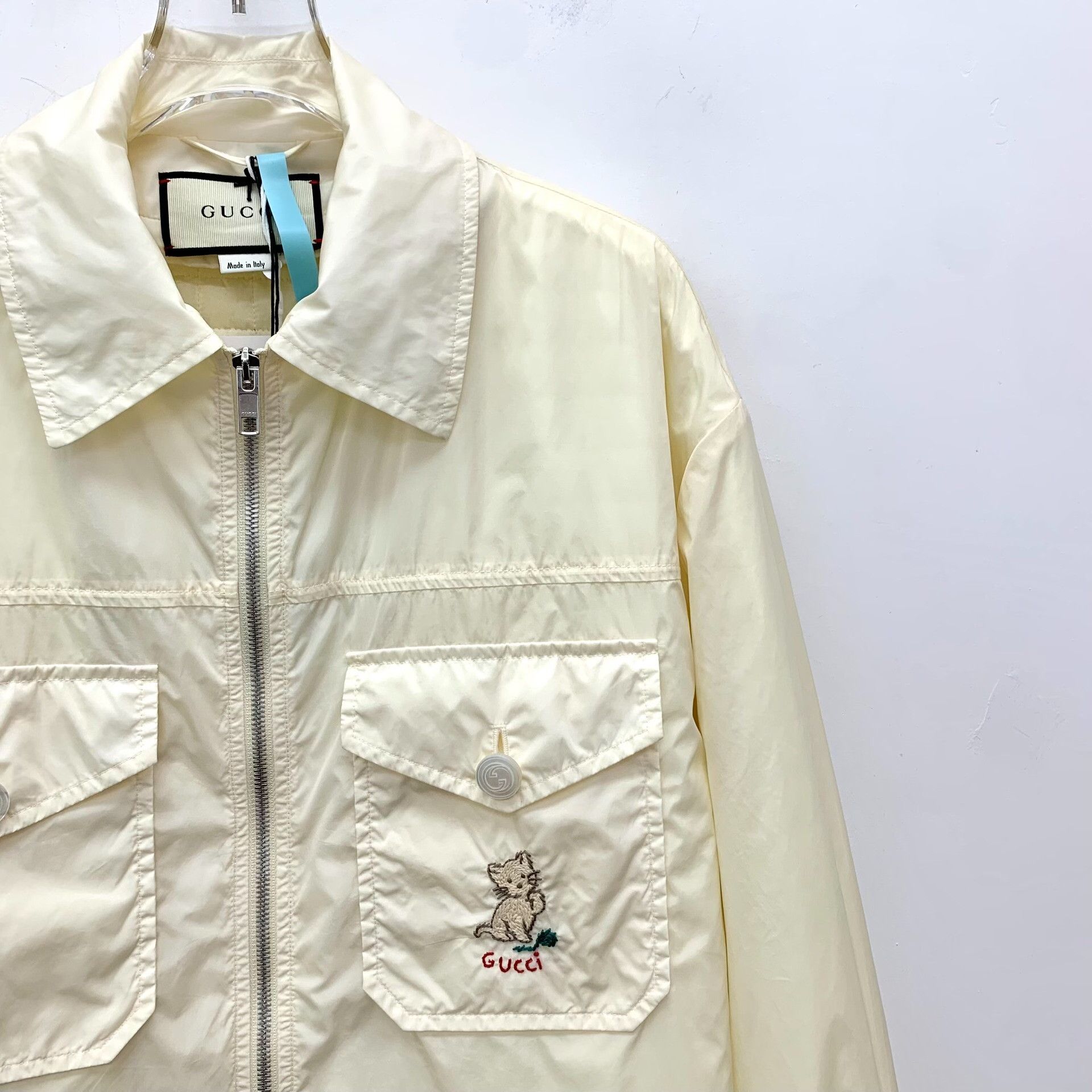 Gucci Gucci Embroidered Beige Jacket L Women Size L / US 10 / IT 46 - 3 Thumbnail