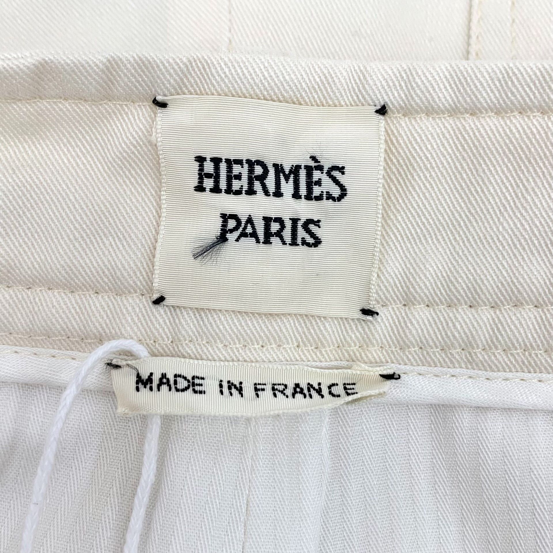 Hermes Hermes Casual Cotton White Pants M Women Size 28" / US 6 / IT 42 - 6 Thumbnail