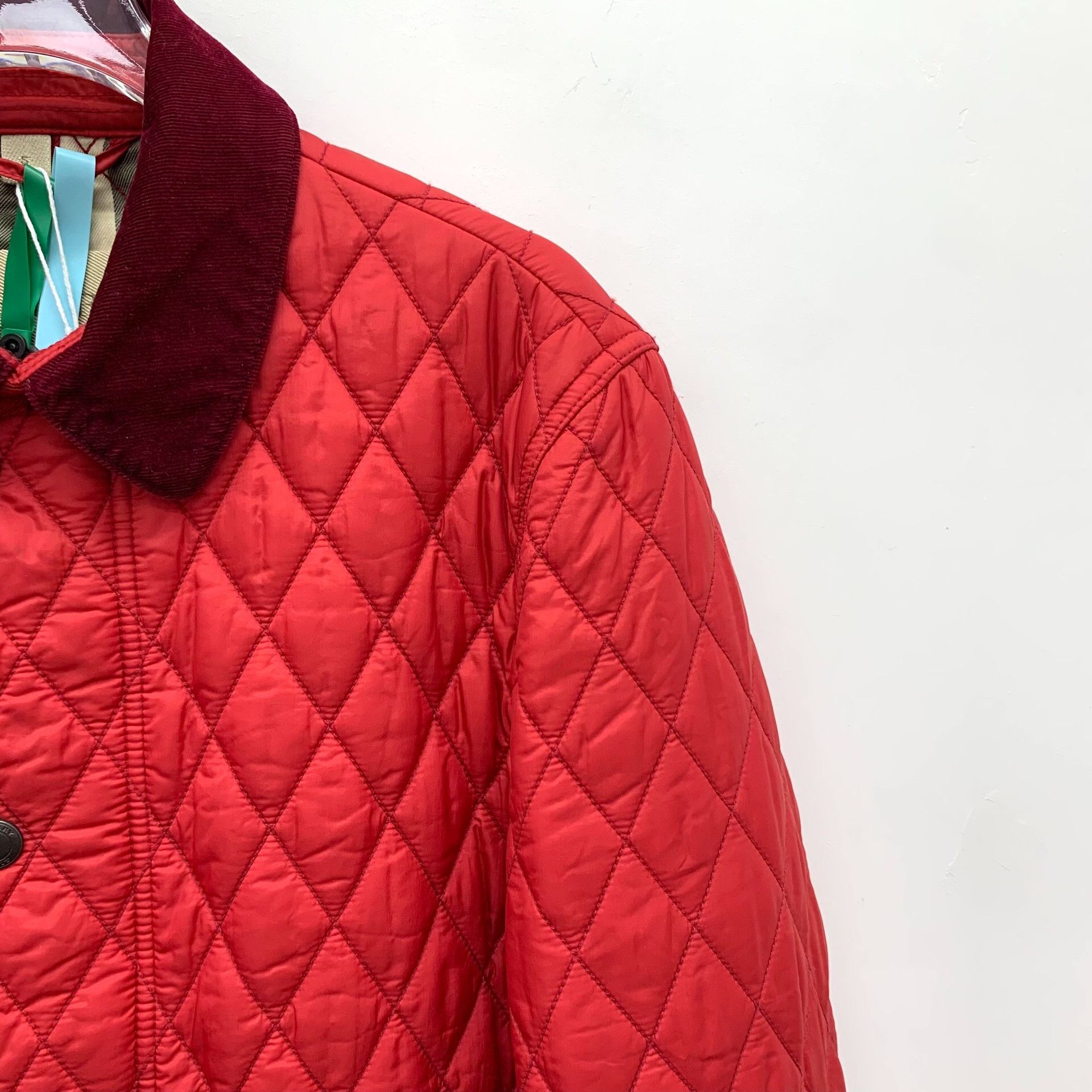 Burberry Burberry Cotton Plaid Red Down Jacket S Women Size S / US 4 / IT 40 - 3 Thumbnail