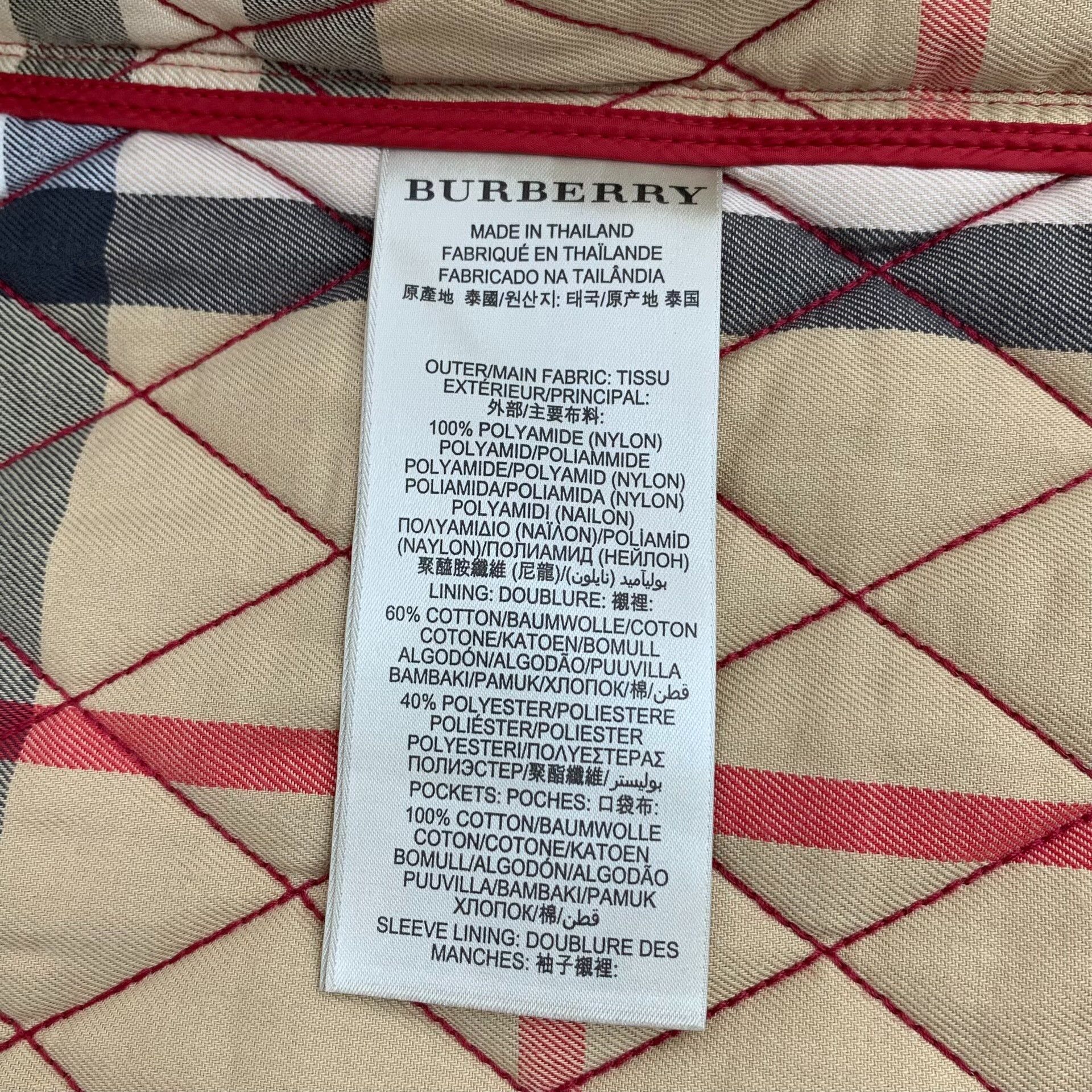 Burberry Burberry Cotton Plaid Red Down Jacket S Women Size S / US 4 / IT 40 - 6 Thumbnail