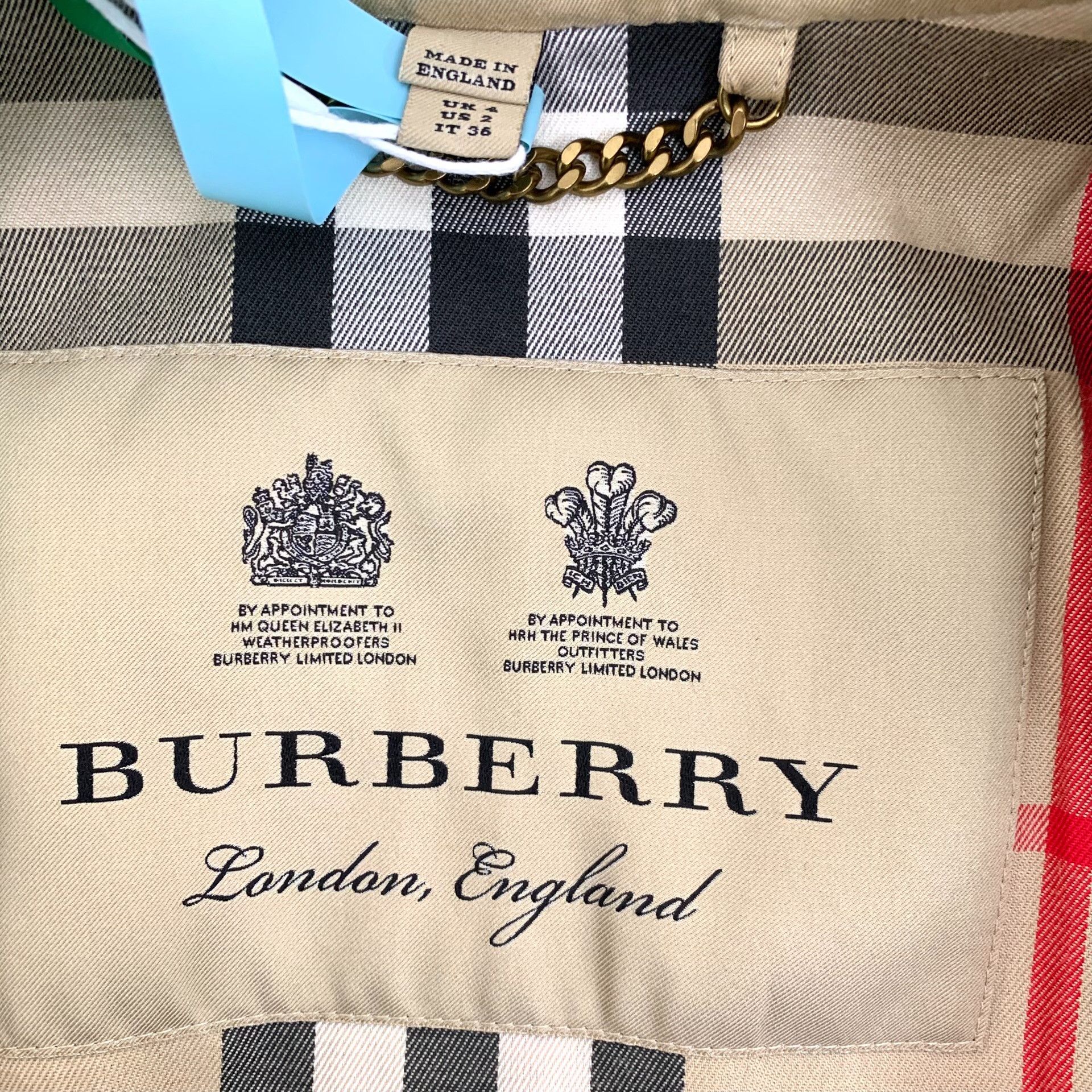 Burberry Burberry Cotton Brown Coat S Women Size S / US 4 / IT 40 - 5 Thumbnail
