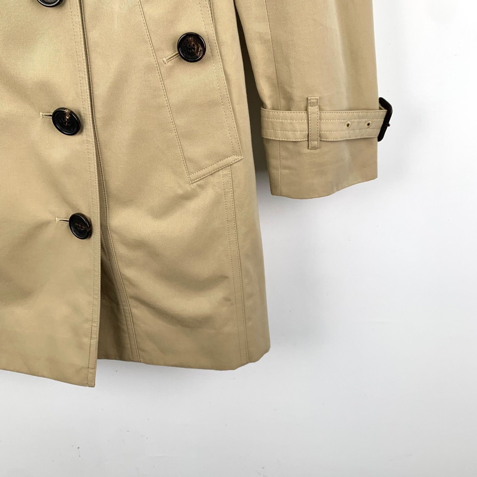 Burberry Burberry Cotton Brown Coat S Women Size S / US 4 / IT 40 - 4 Thumbnail