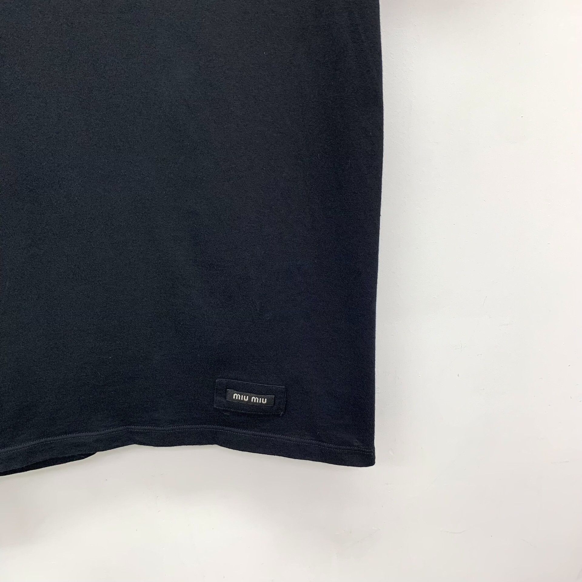 Miu Miu Miu Miu Embroidered Black T-Shirt S Women Size S / US 4 / IT 40 - 4 Thumbnail