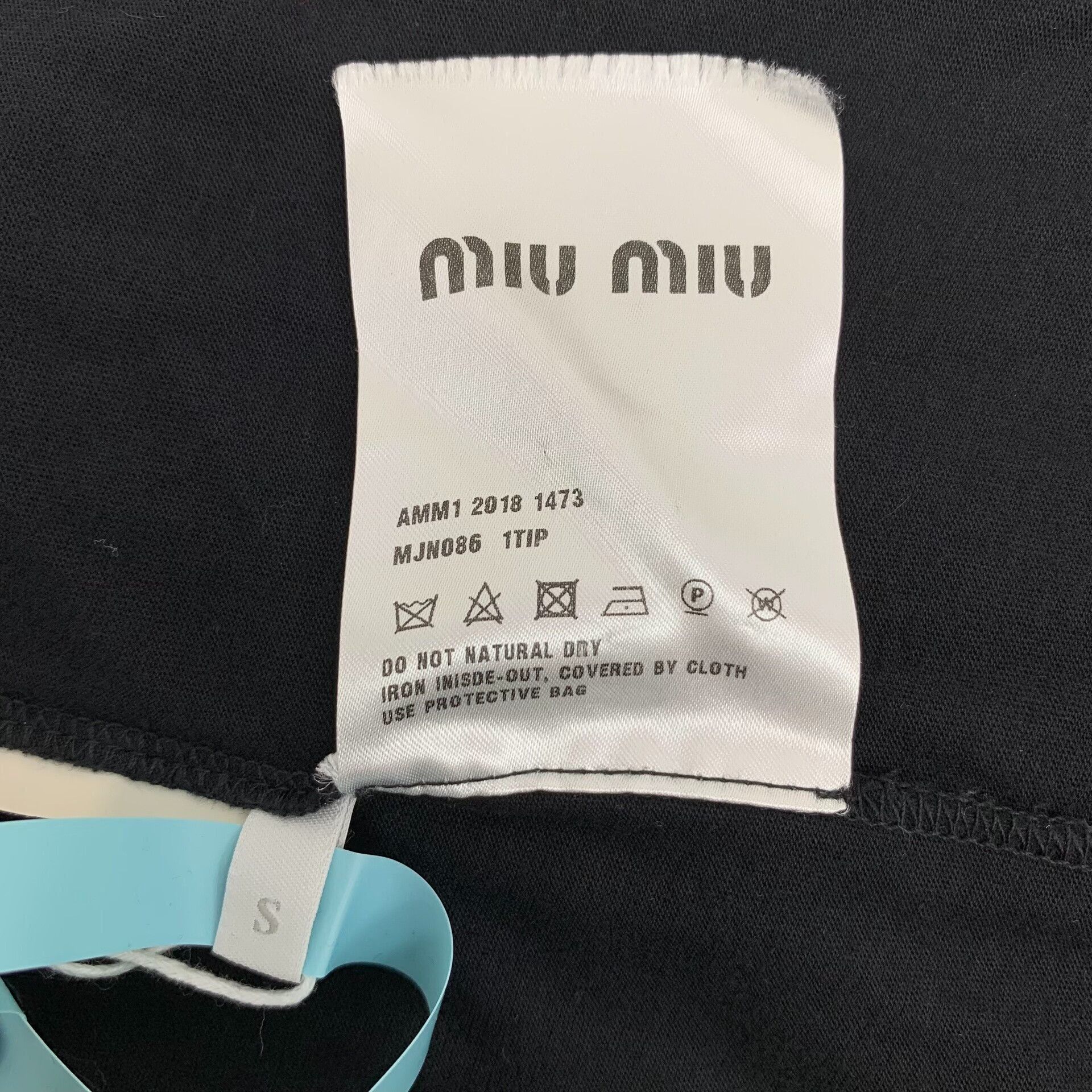 Miu Miu Miu Miu Embroidered Black T-Shirt S Women Size S / US 4 / IT 40 - 7 Thumbnail