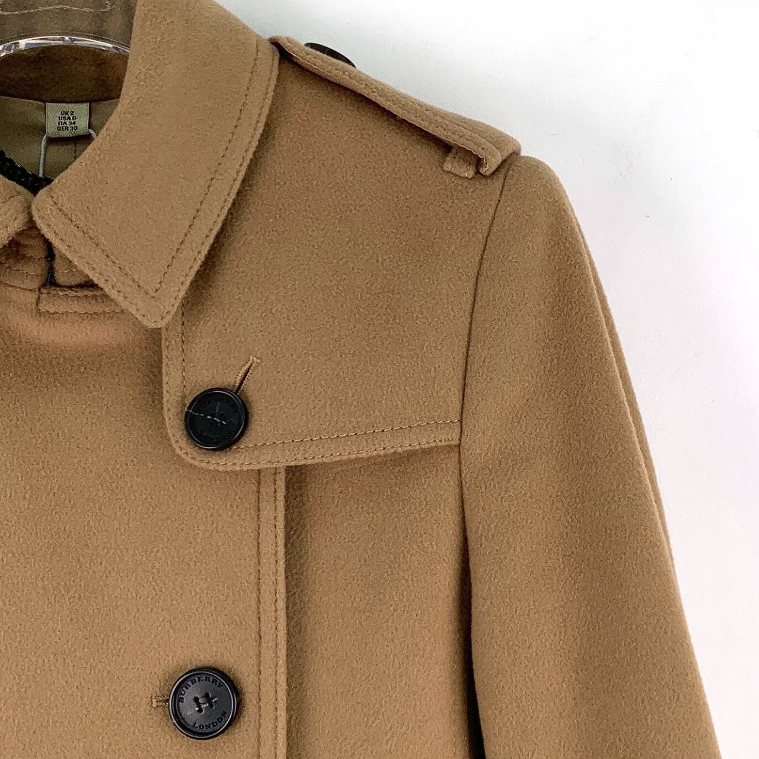 Burberry Burberry Wool Brown Coat XS Women Size XS / US 0-2 / IT 36-38 - 3 Thumbnail