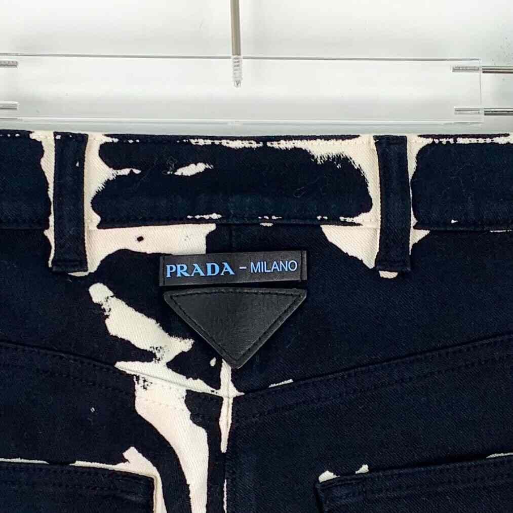 Prada Prada Casual Printed Black Jeans S Women Size 26" / US 2 / IT 38 - 5 Thumbnail