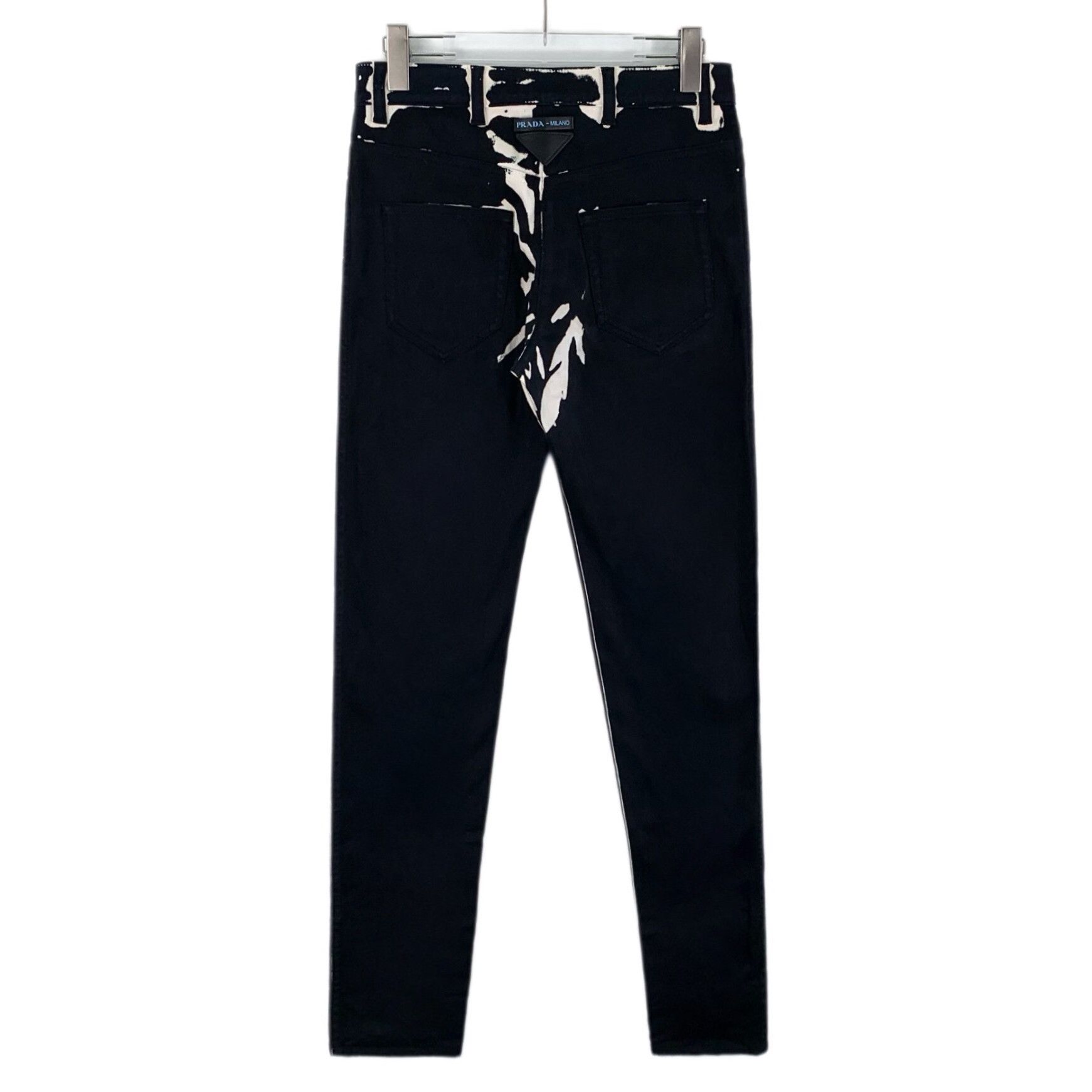 Prada Prada Casual Printed Black Jeans S Women Size 26" / US 2 / IT 38 - 2 Thumbnail