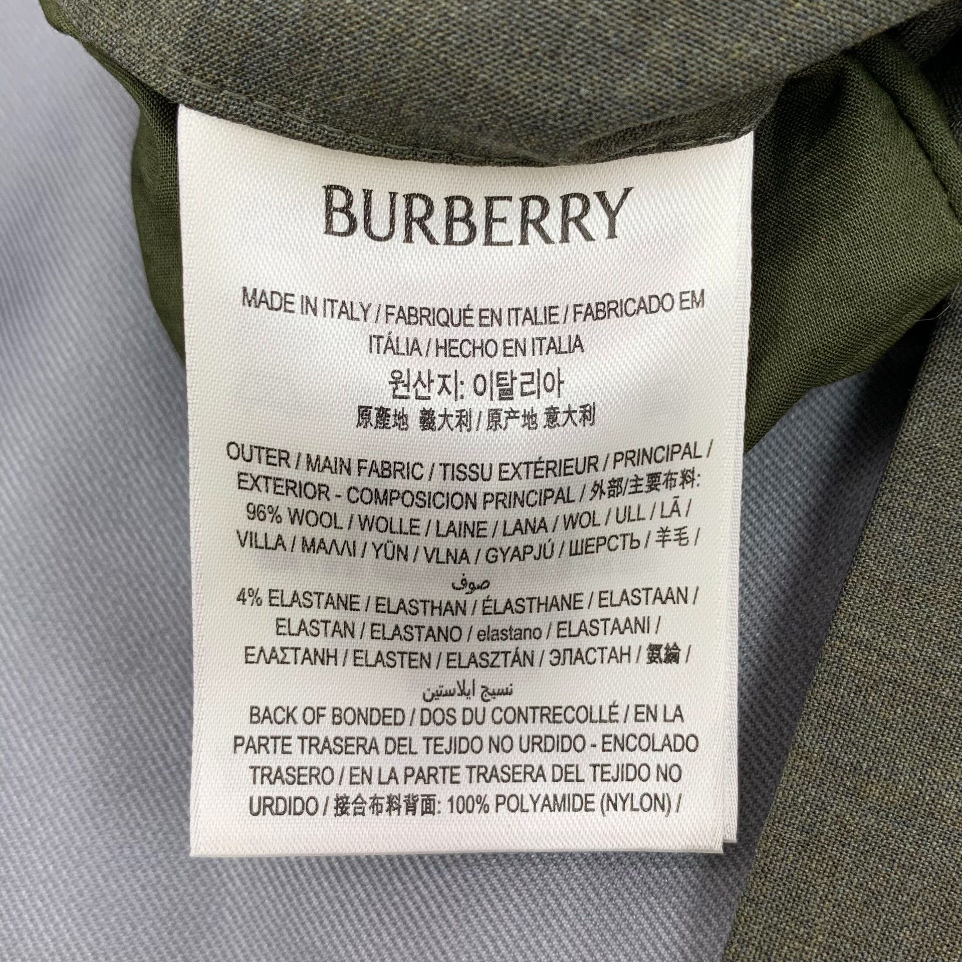 Burberry Burberry Wool Green Light Jacket S Men Size US S / EU 44-46 / 1 - 8 Thumbnail