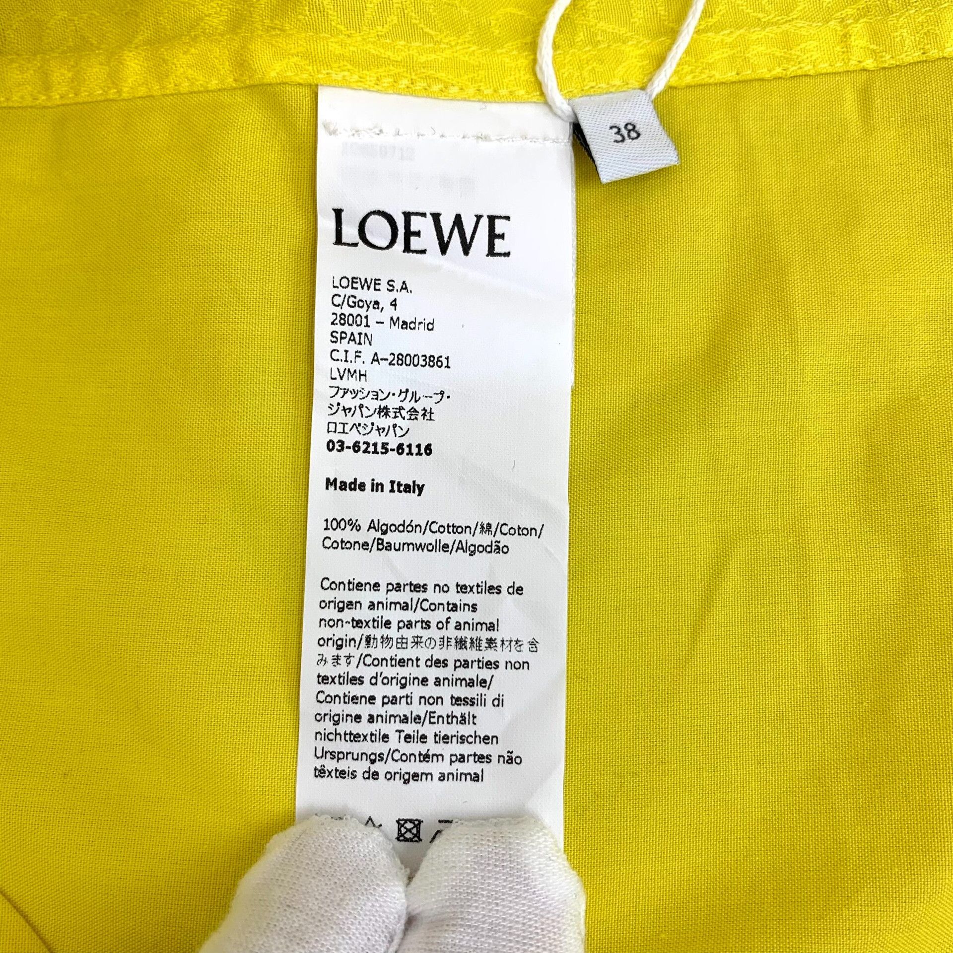 Loewe Loewe Retro Cotton Yellow Button Up M Women Size M / US 6-8 / IT 42-44 - 7 Thumbnail