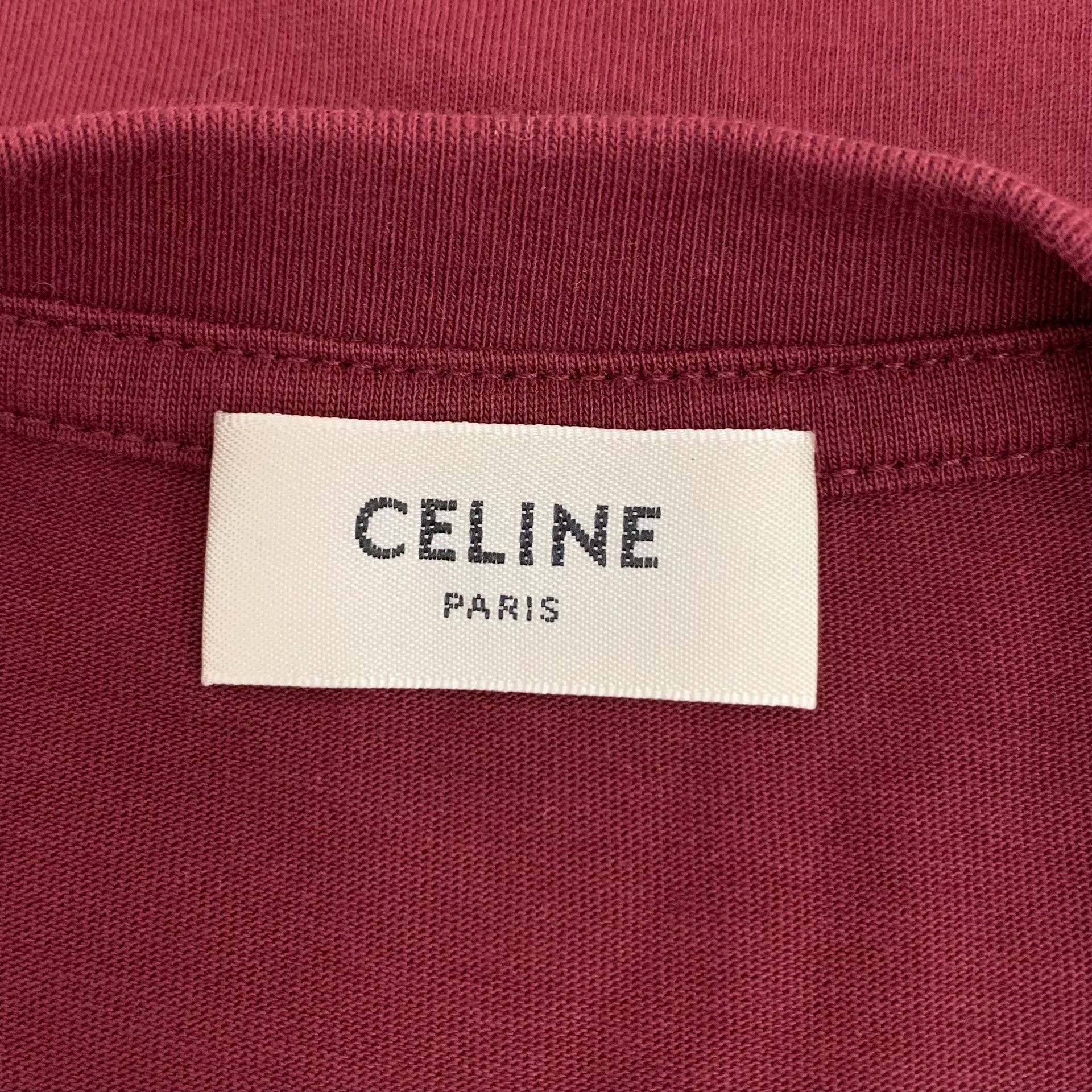 Celine Celine Cotton Embroidered Red T-Shirt S Women Size S / US 4 / IT 40 - 6 Thumbnail
