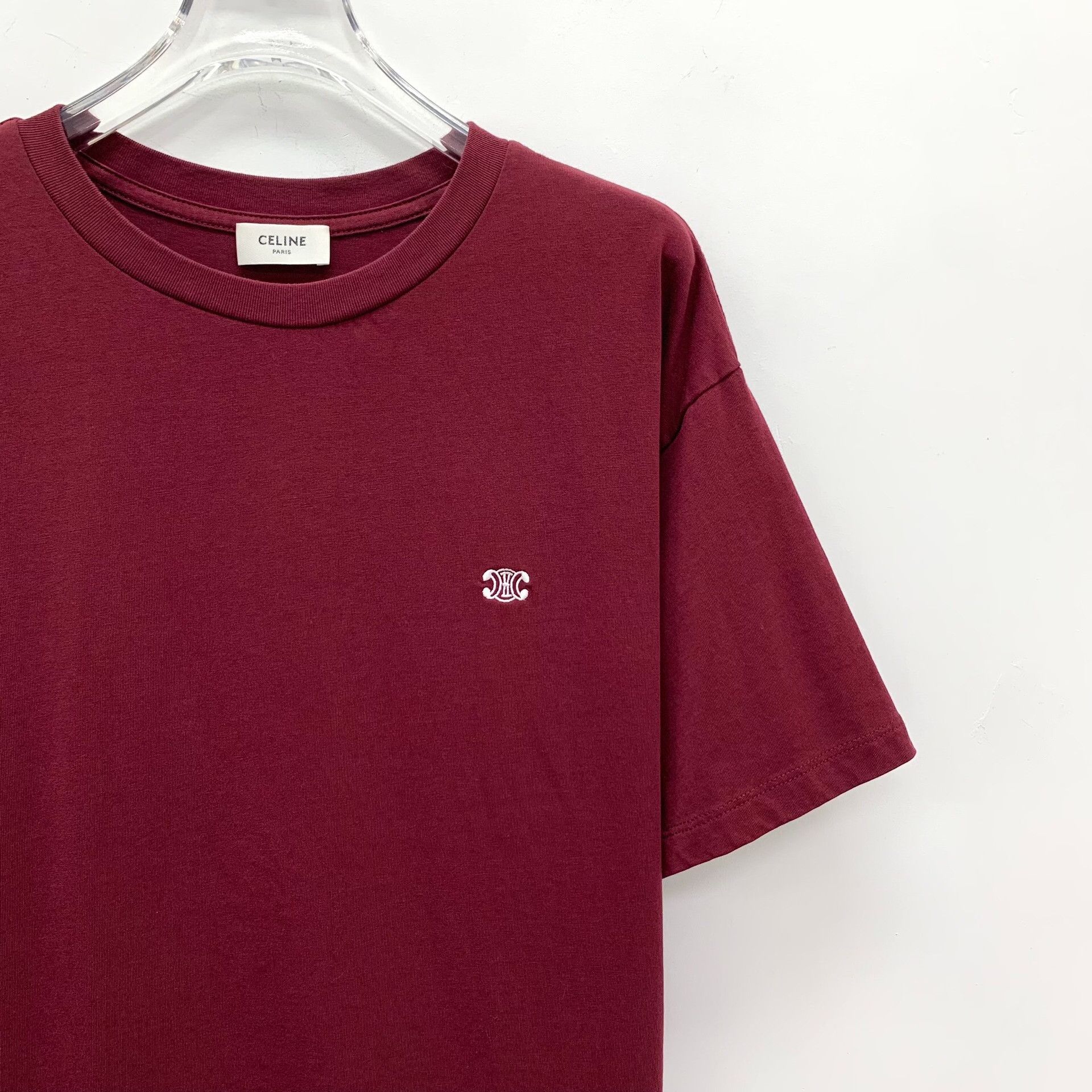 Celine Celine Cotton Embroidered Red T-Shirt S Women Size S / US 4 / IT 40 - 3 Thumbnail
