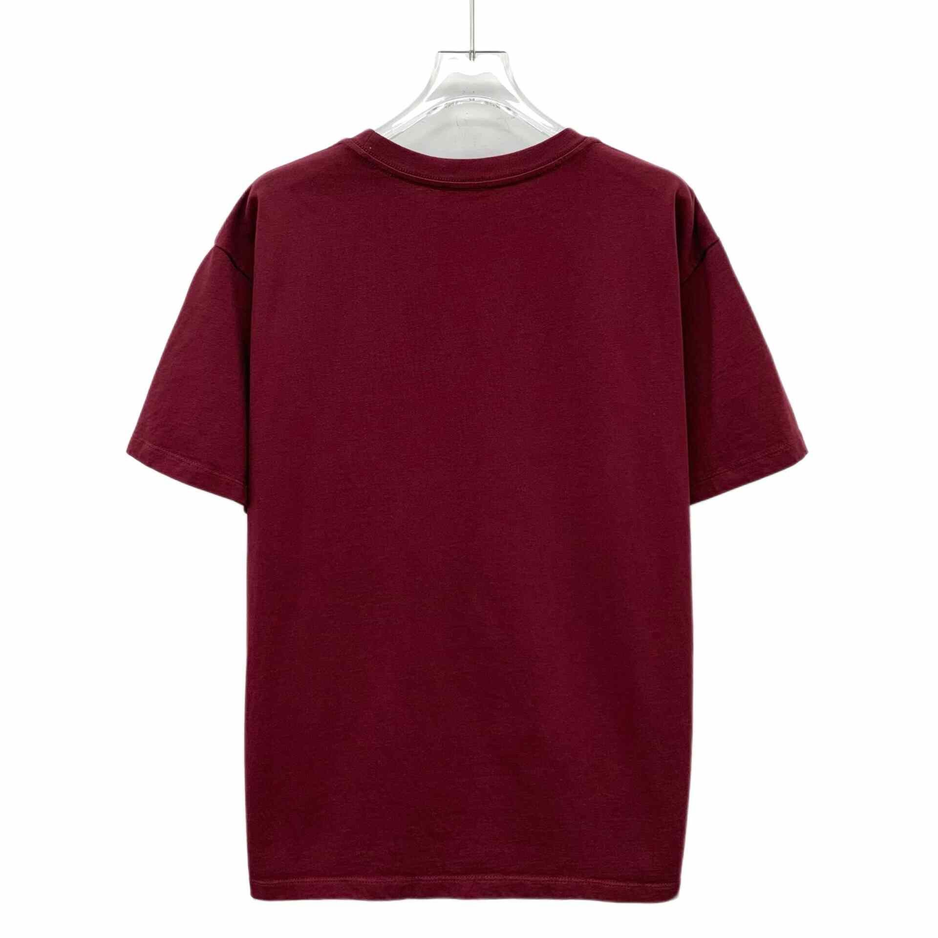 Celine Celine Cotton Embroidered Red T-Shirt S Women Size S / US 4 / IT 40 - 2 Thumbnail