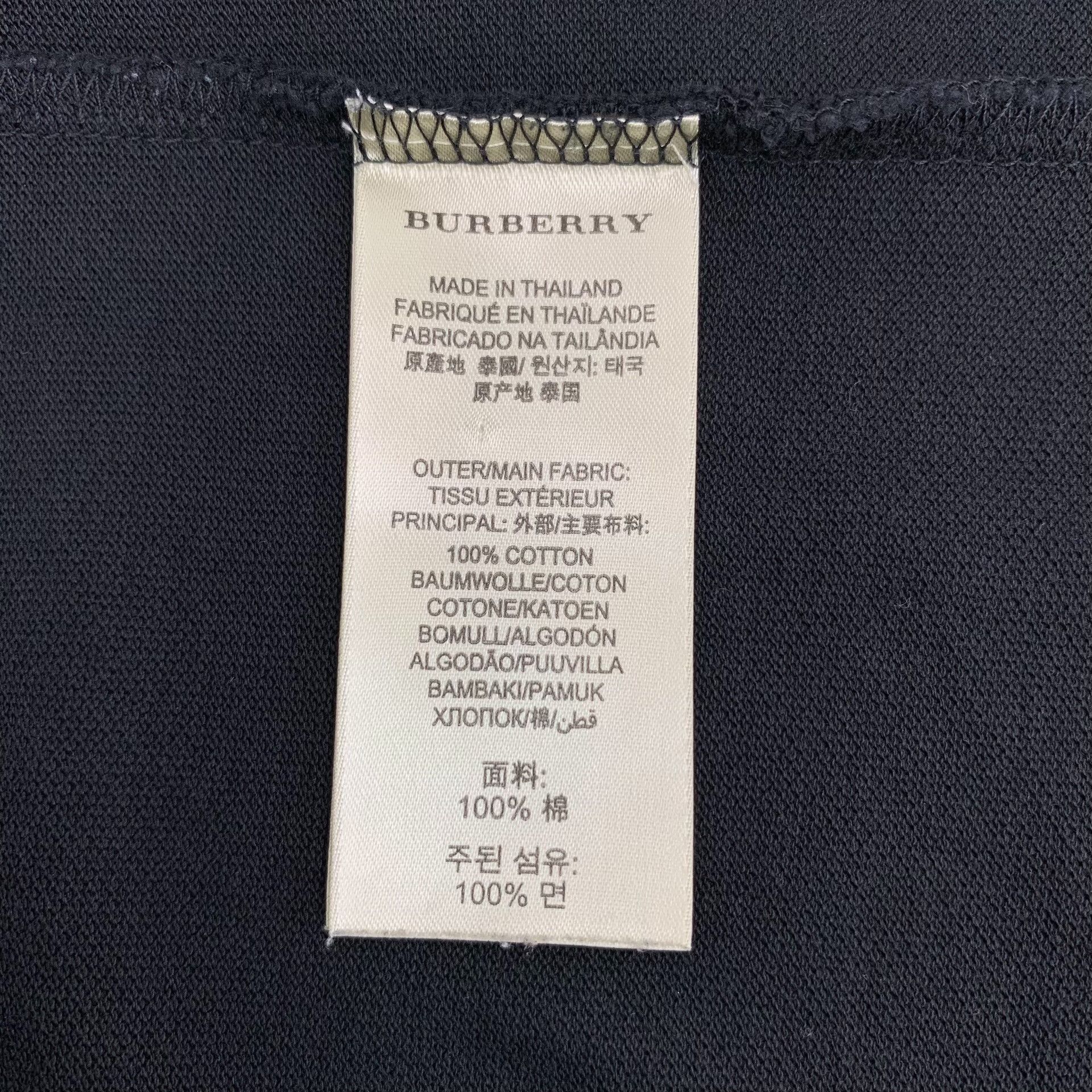 Burberry Burberry Cotton Embroidered Black Polo M Men Size US M / EU 48-50 / 2 - 6 Thumbnail