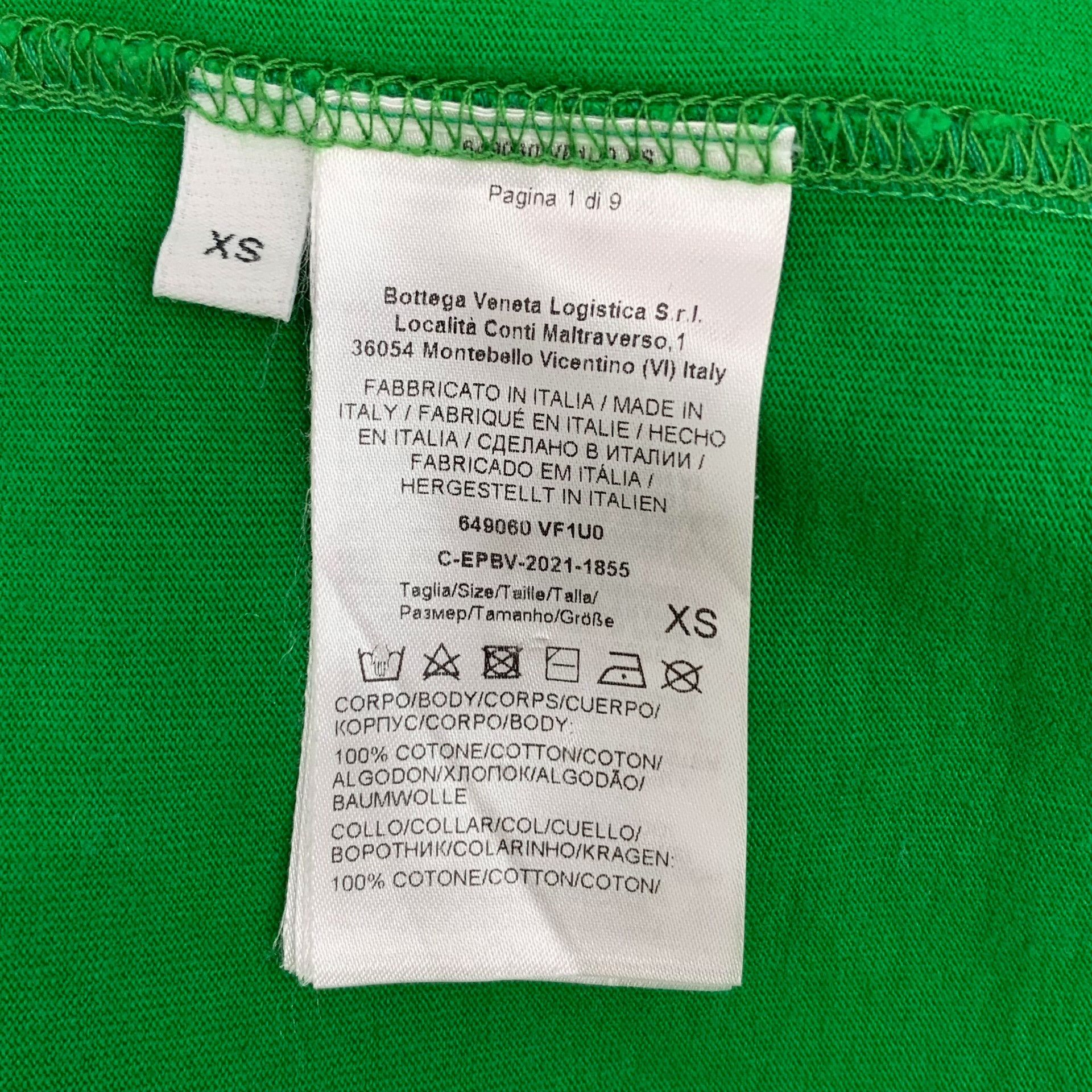 Bottega Veneta Bottega Veneta Green T-Shirt XS Men Size US XS / EU 42 / 0 - 7 Thumbnail