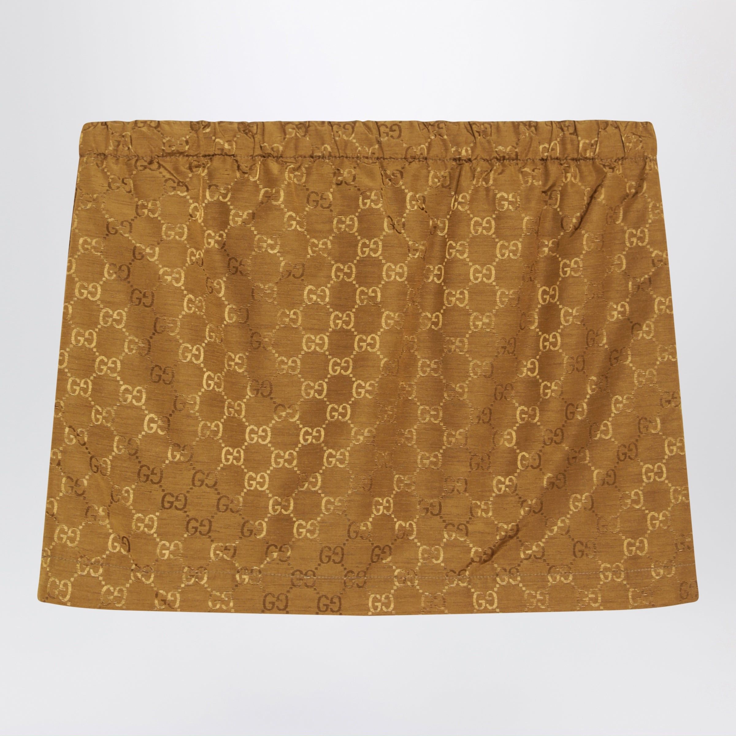 Gucci Gucci Caramel Gg Jersey Mini Skirt Size 27" / US 4 / IT 40 - 2 Thumbnail