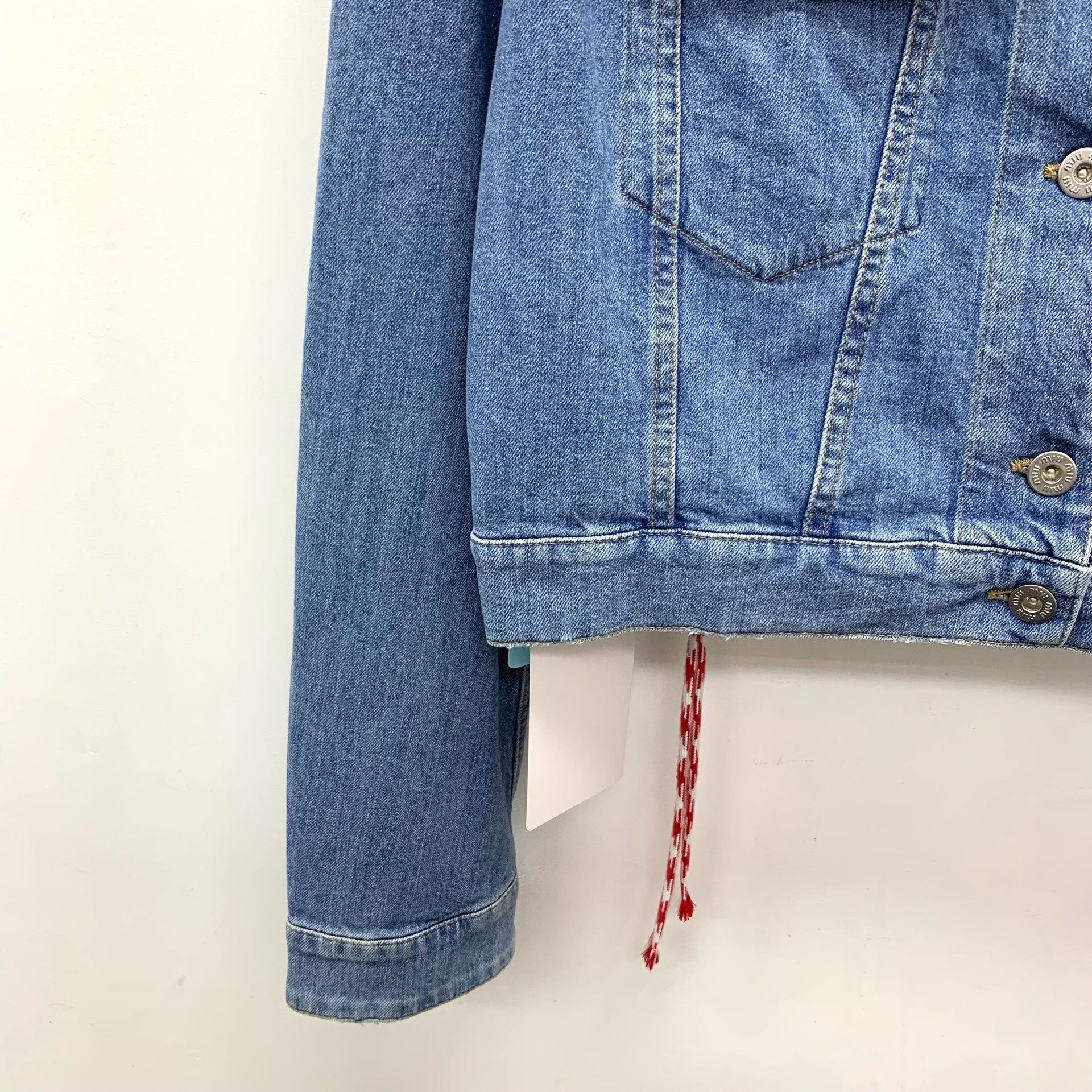 Miu Miu Miu Miu Cotton Blue Jacket M Women Size M / US 6-8 / IT 42-44 - 4 Thumbnail