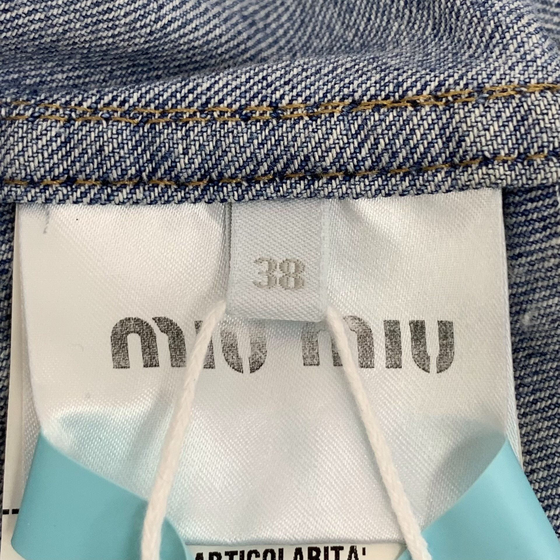 Miu Miu Miu Miu Cotton Blue Jacket M Women Size M / US 6-8 / IT 42-44 - 6 Thumbnail