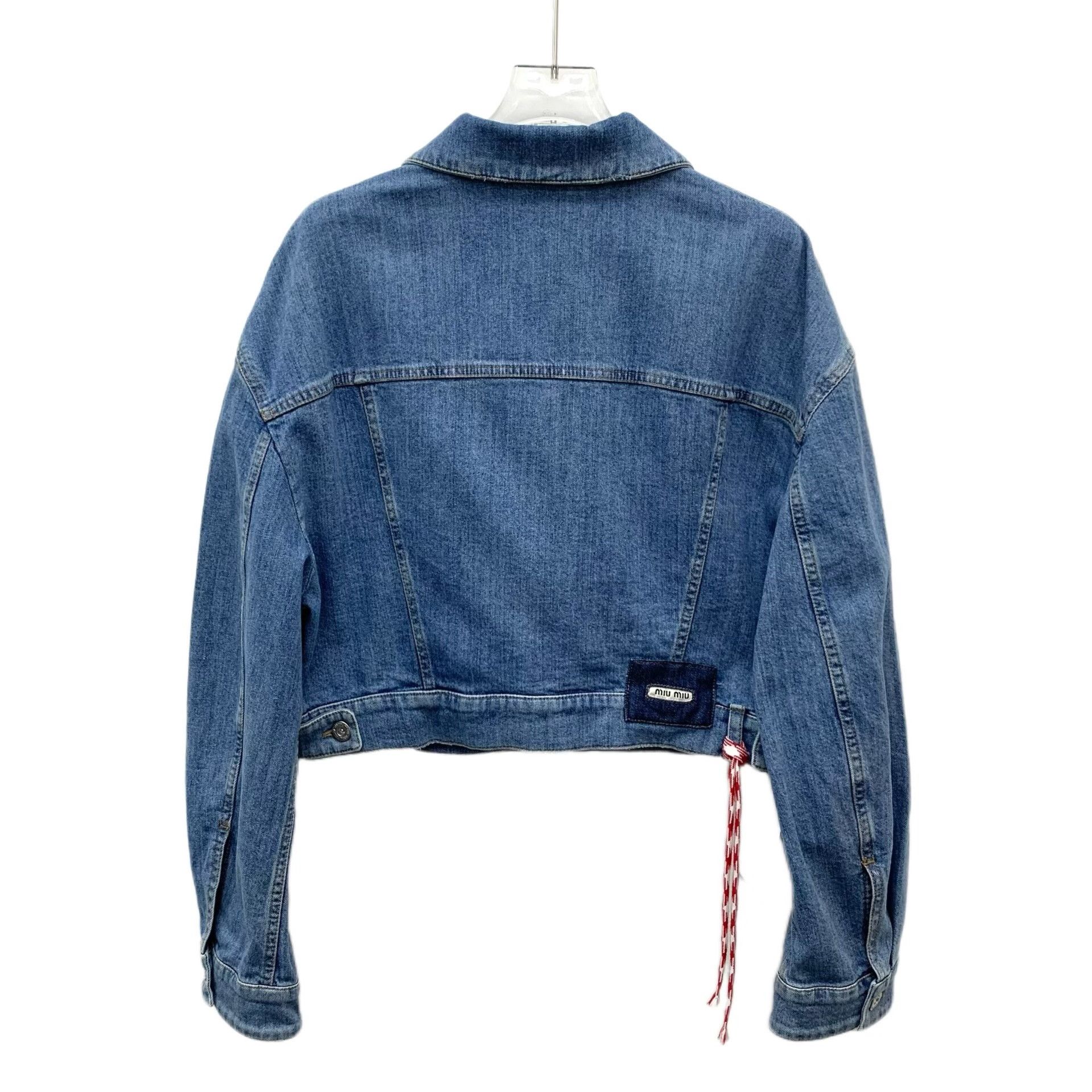 Miu Miu Miu Miu Cotton Blue Jacket M Women Size M / US 6-8 / IT 42-44 - 2 Thumbnail