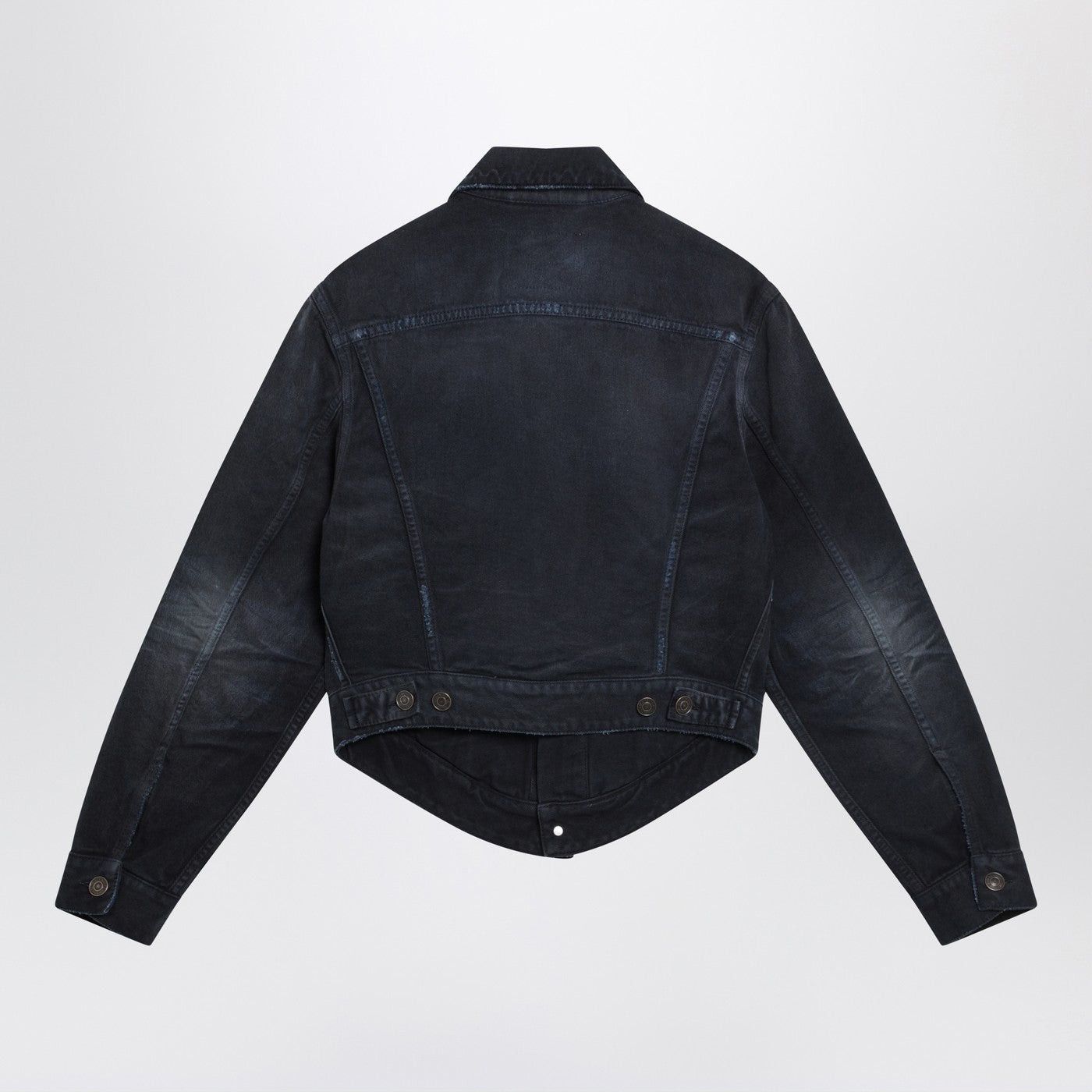 Balenciaga Balenciaga Navy Blue Jacket With Curved Waist Size M / US 6-8 / IT 42-44 - 2 Thumbnail