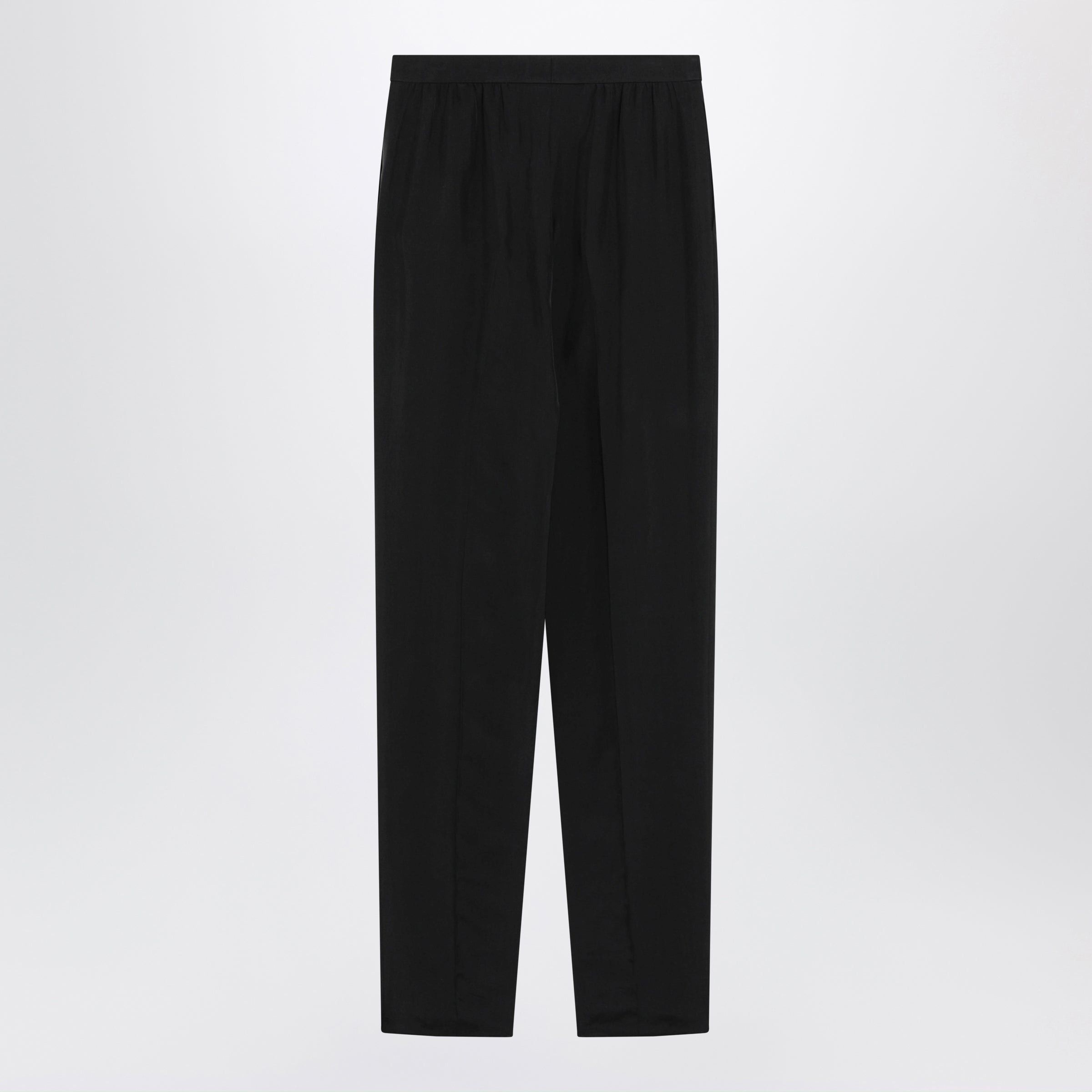 Saint Laurent Paris Saint Laurent Tailored Trousers In Black Habutai Silk Size 27" / US 4 / IT 40 - 2 Thumbnail