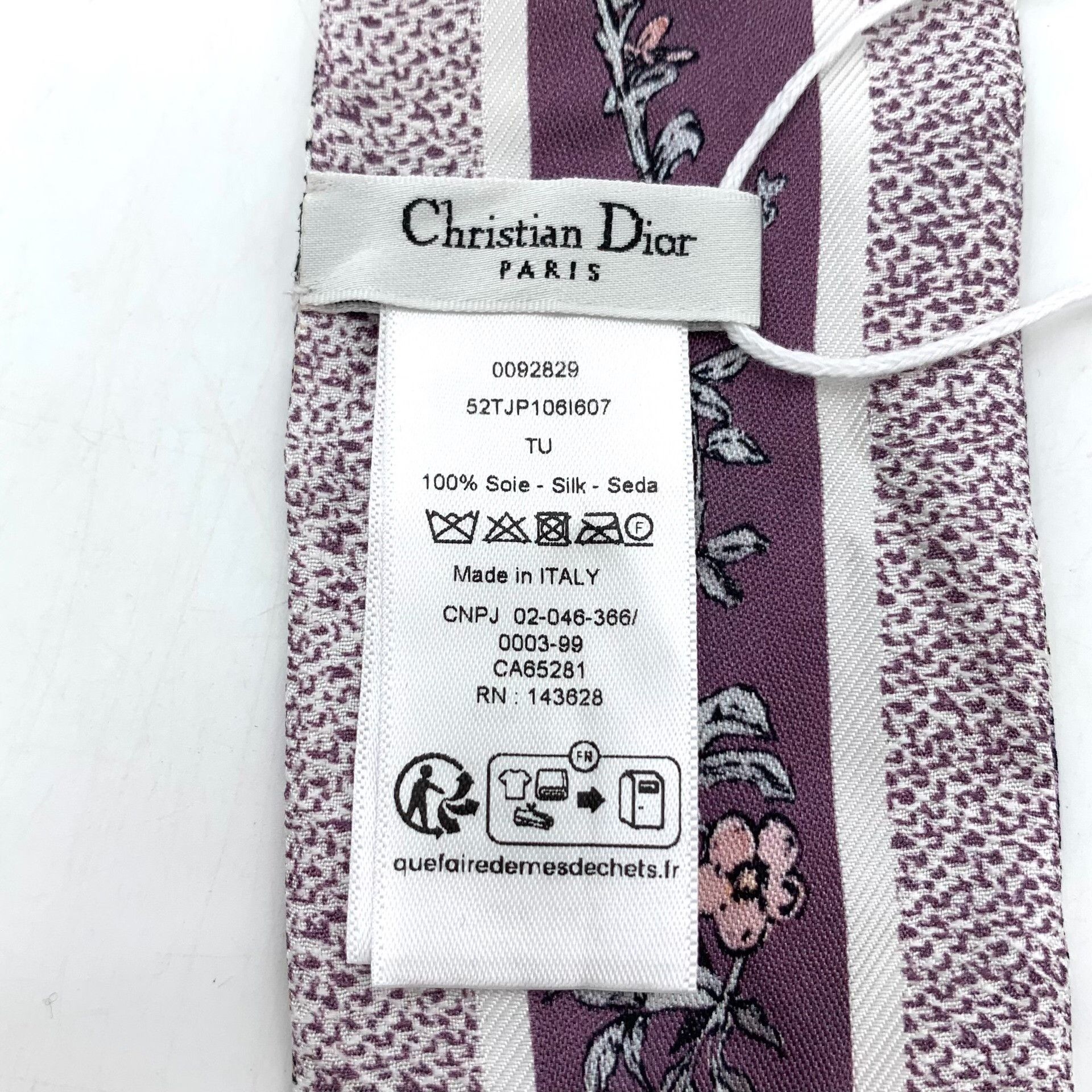 Dior Dior Floral Printed Purple Scarf M Men Size ONE SIZE - 8 Thumbnail