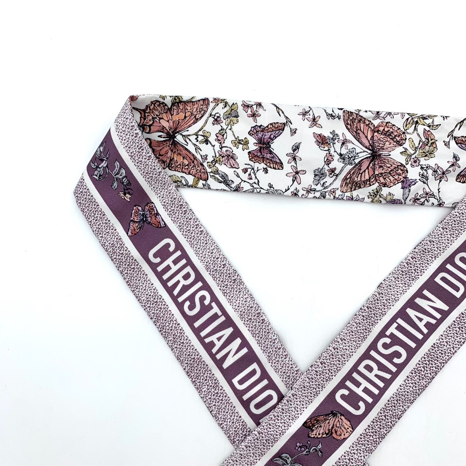 Dior Dior Floral Printed Purple Scarf M Men Size ONE SIZE - 3 Thumbnail