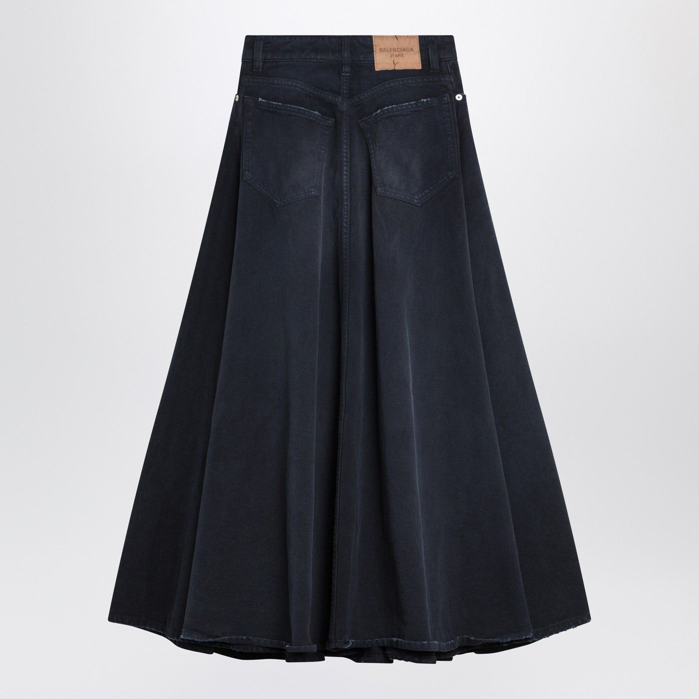 Balenciaga Balenciaga Navy Blue Maxi Godet Denim Skirt Size 30" / US 8 / IT 44 - 2 Thumbnail