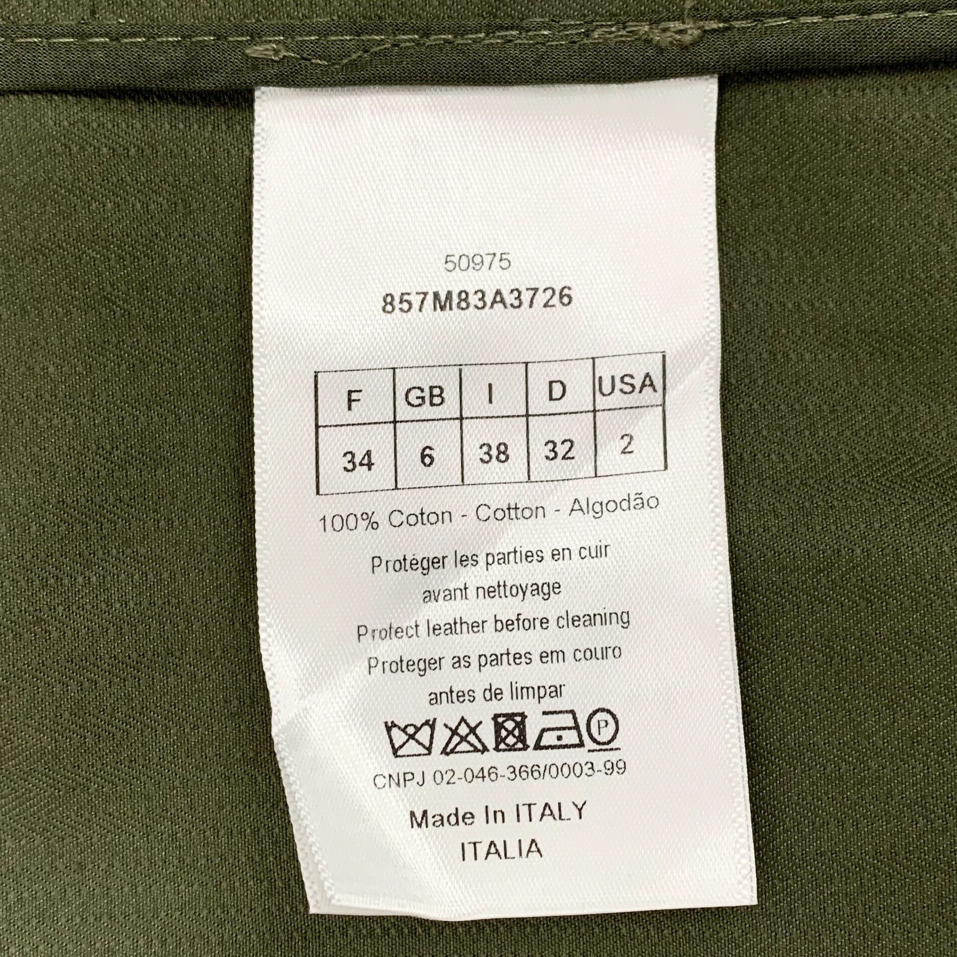 Dior Dior Cotton Green Coat XS Women Size XS / US 0-2 / IT 36-38 - 6 Thumbnail