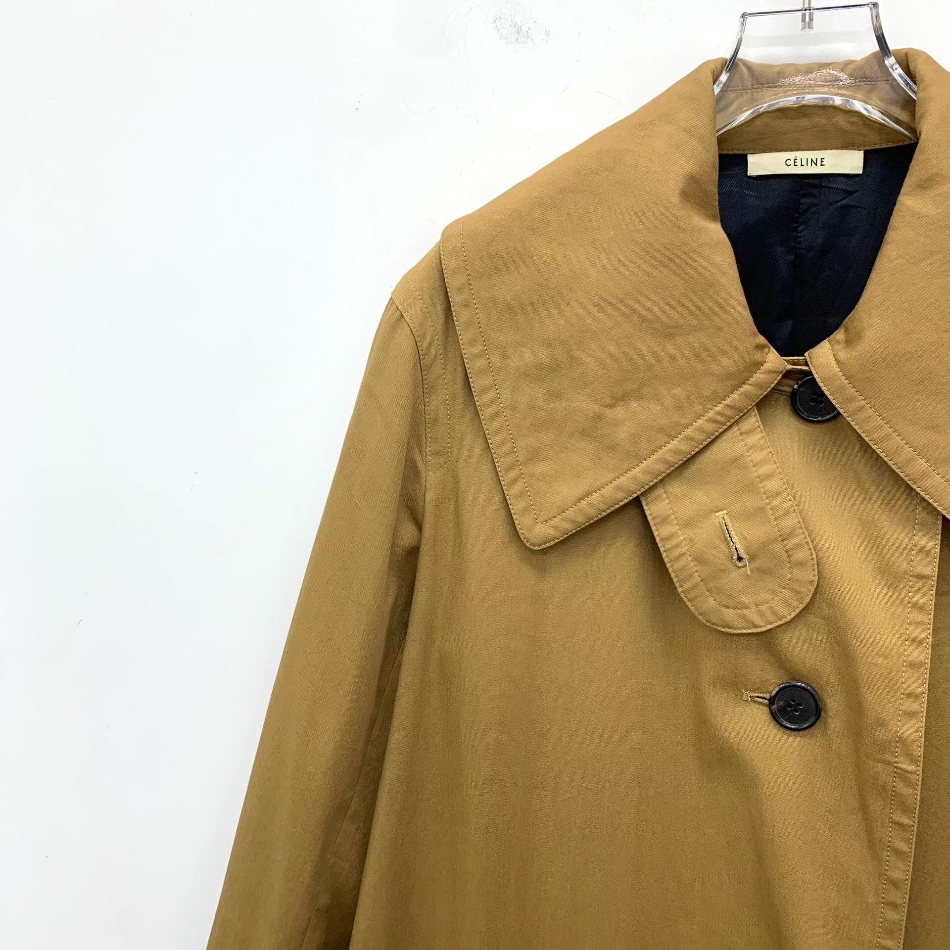 Celine Celine Cotton Brown Coat S Women Size S / US 4 / IT 40 - 3 Thumbnail