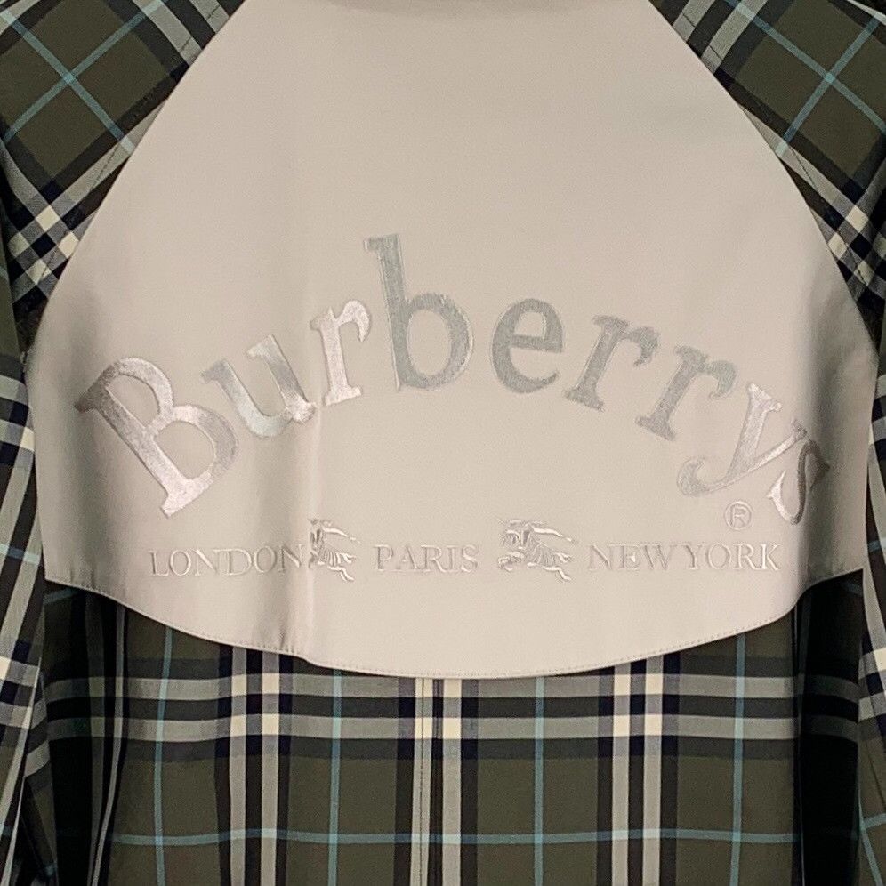 Burberry Burberry Plaid Cotton Green Coat S Women Size S / US 4 / IT 40 - 5 Thumbnail