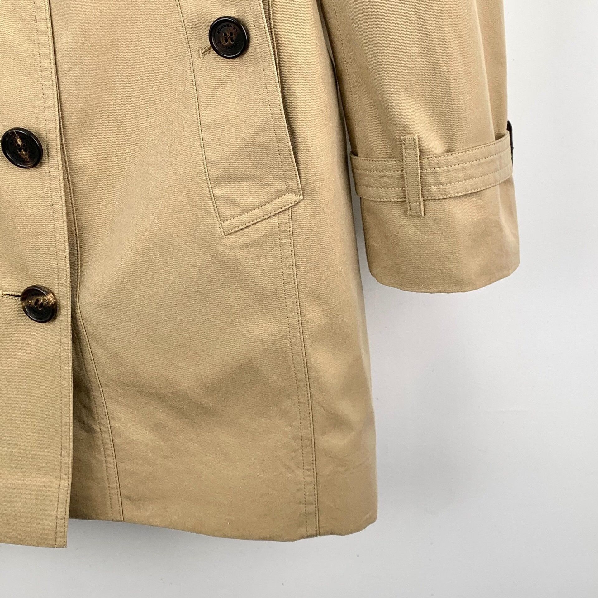 Burberry Burberry Cotton Brown Coat 42 Women Size M / US 6-8 / IT 42-44 - 4 Thumbnail