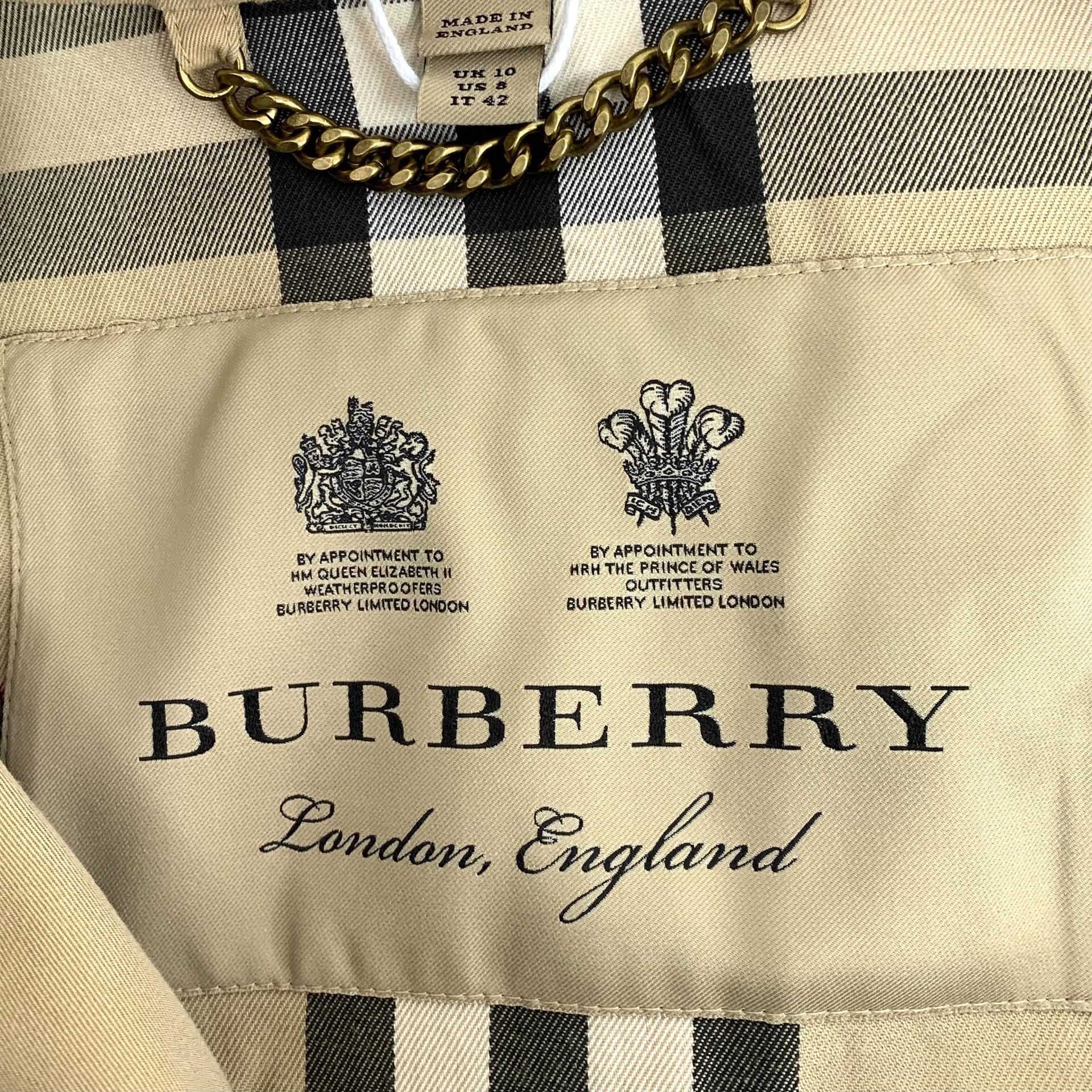 Burberry Burberry Cotton Brown Coat 42 Women Size M / US 6-8 / IT 42-44 - 5 Thumbnail