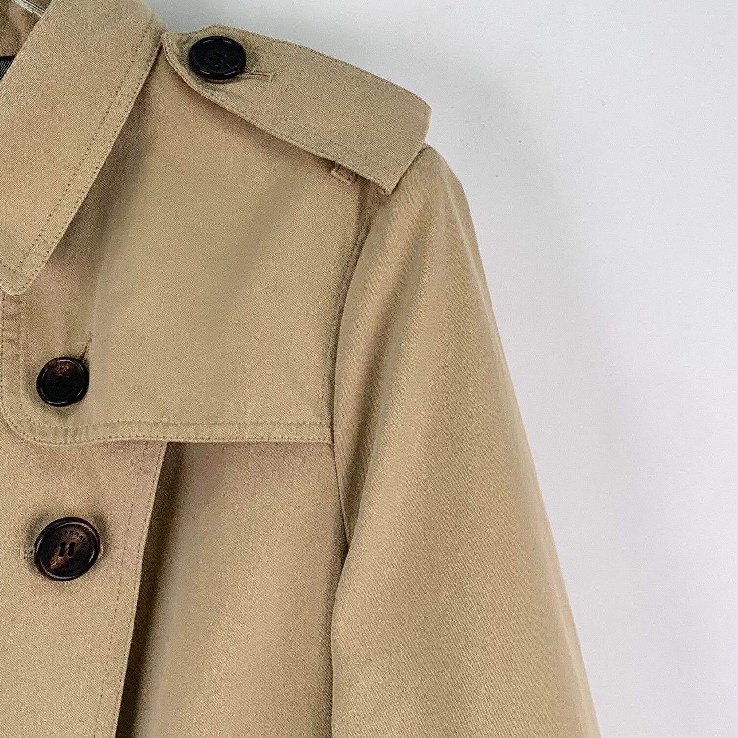 Burberry Burberry Cotton Brown Coat 42 Women Size M / US 6-8 / IT 42-44 - 3 Thumbnail