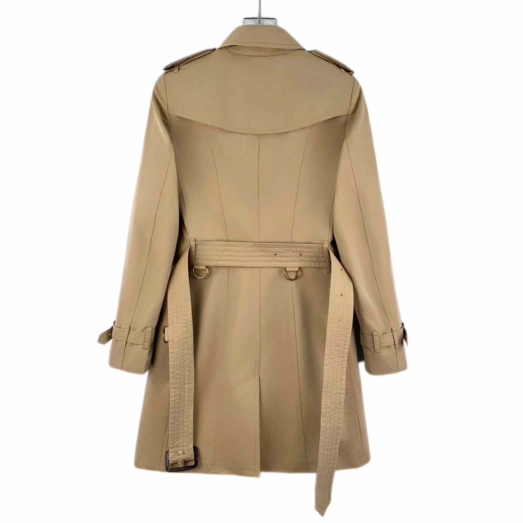 Burberry Burberry Cotton Brown Coat XS Women Size XS / US 0-2 / IT 36-38 - 2 Thumbnail