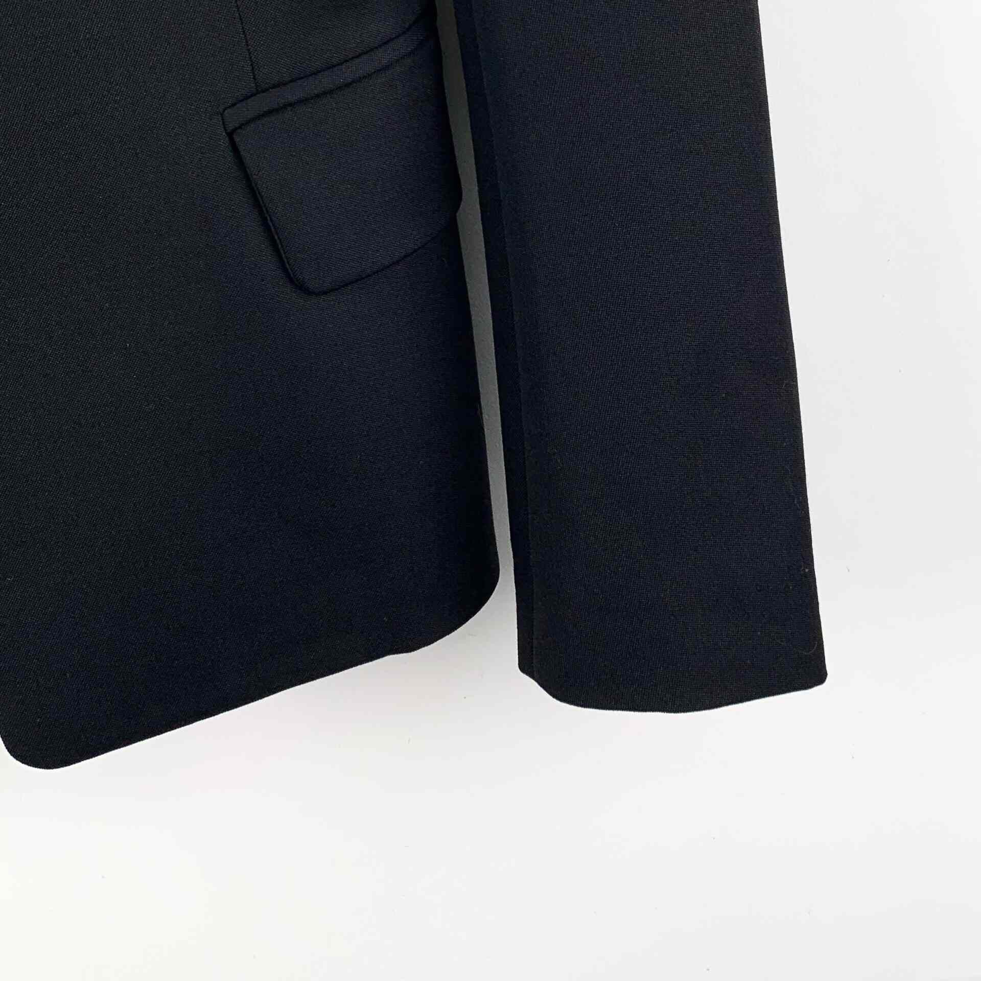 Balmain Balmain Wool Black Jacket S Women Size S / US 4 / IT 40 - 4 Thumbnail