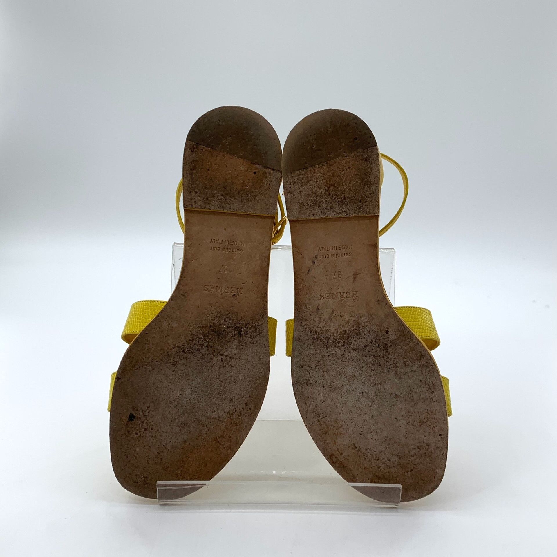 Hermes Hermes Yellow Sandals 37 Women Size US 6.5 / IT 36.5 - 5 Thumbnail