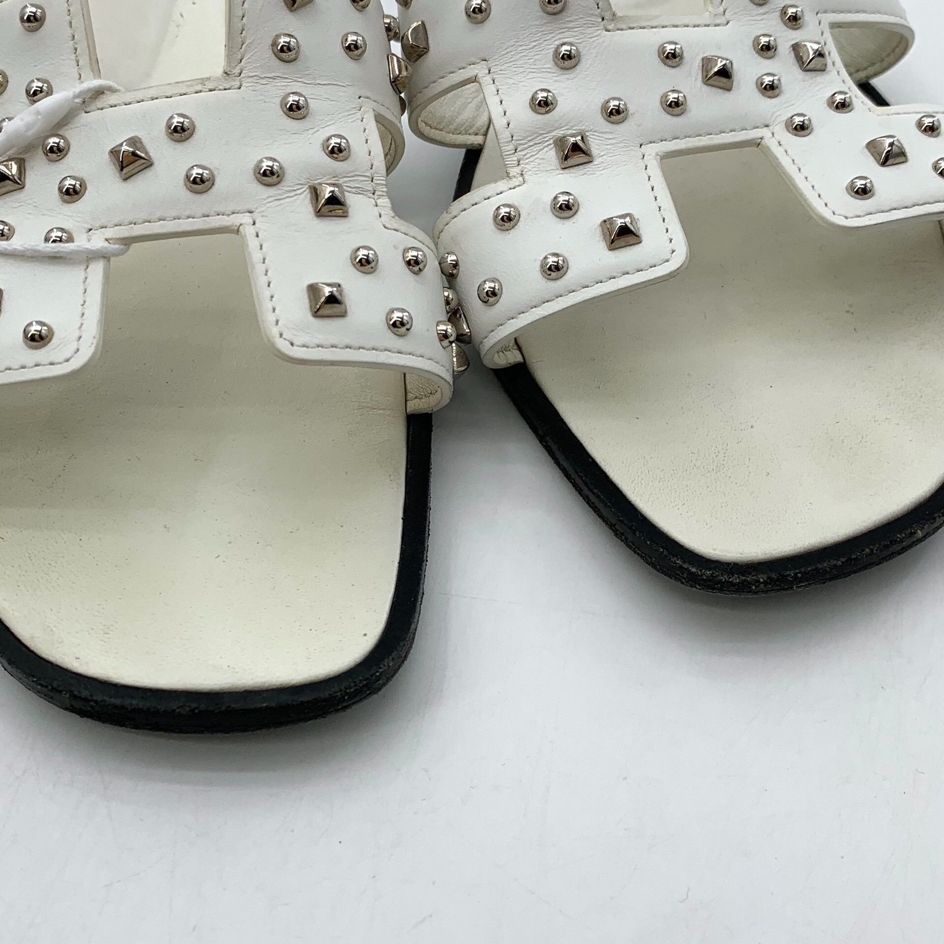 Hermes Hermes White Sandals 37 Women Size US 6.5 / IT 36.5 - 8 Thumbnail