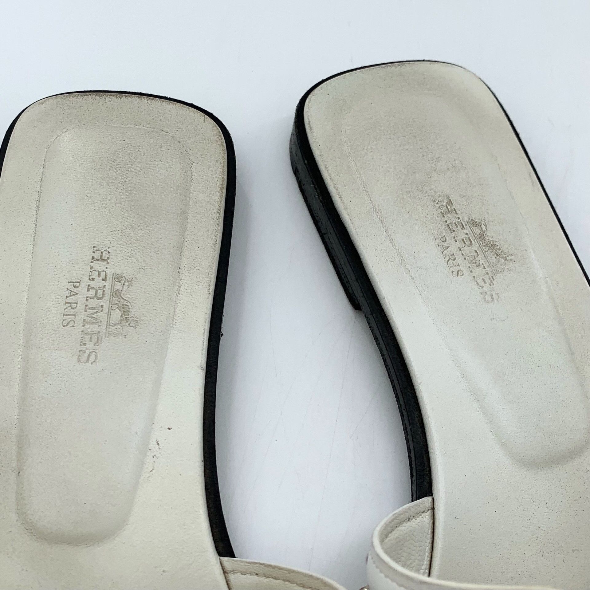 Hermes Hermes White Sandals 37 Women Size US 6.5 / IT 36.5 - 9 Thumbnail